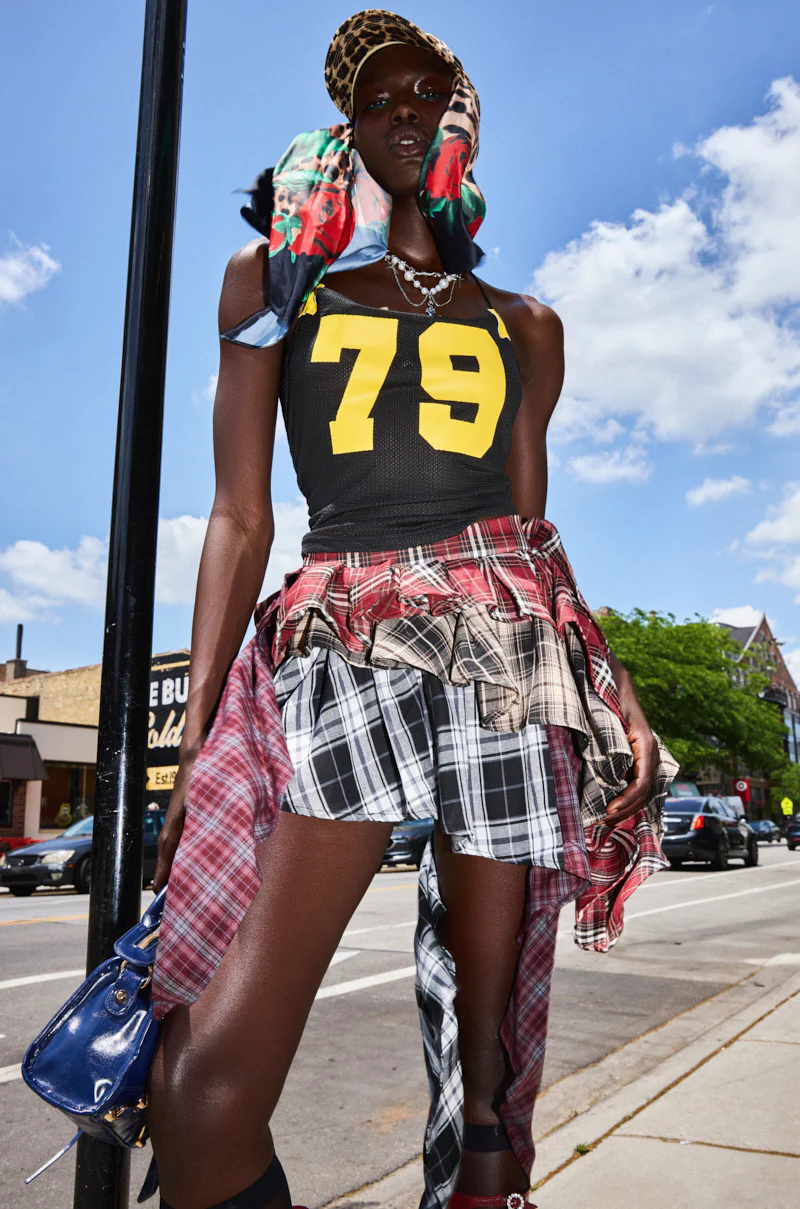 SHAY MULTI PLAID MINI SKIRT - Image 2