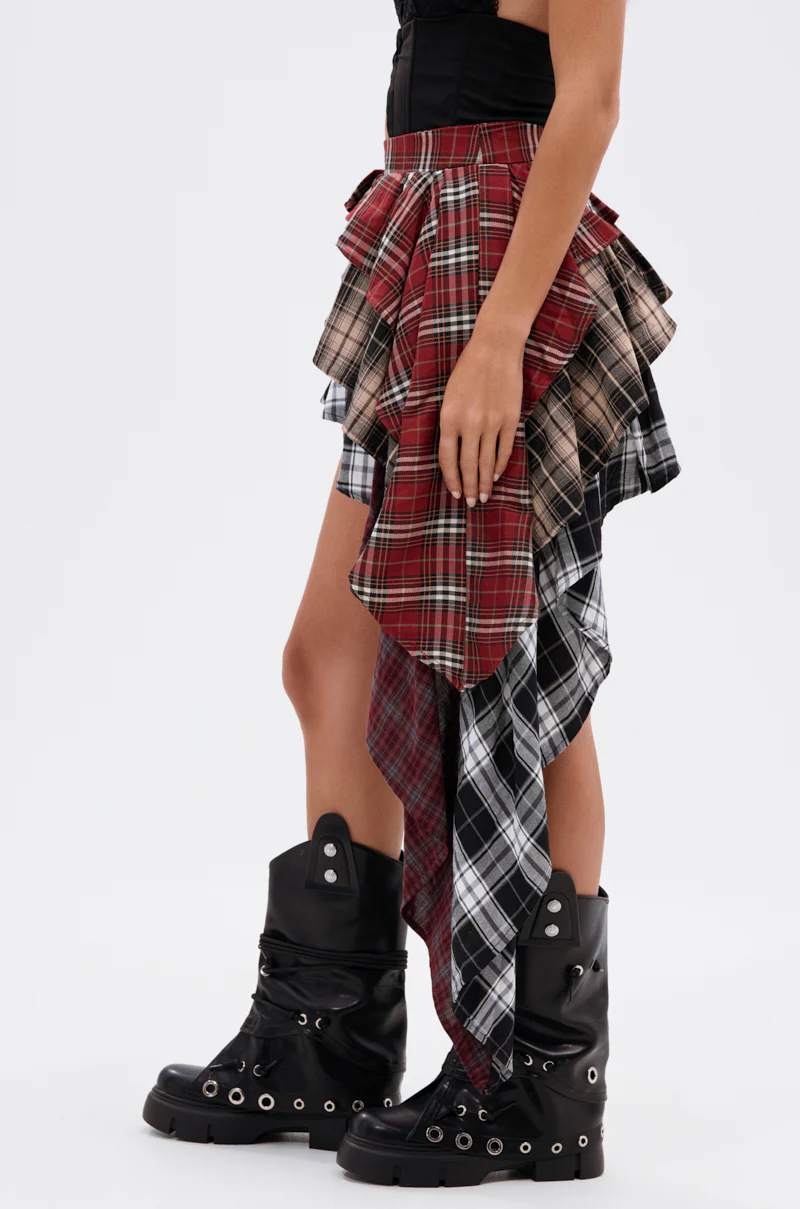 SHAY MULTI PLAID MINI SKIRT - Image 8