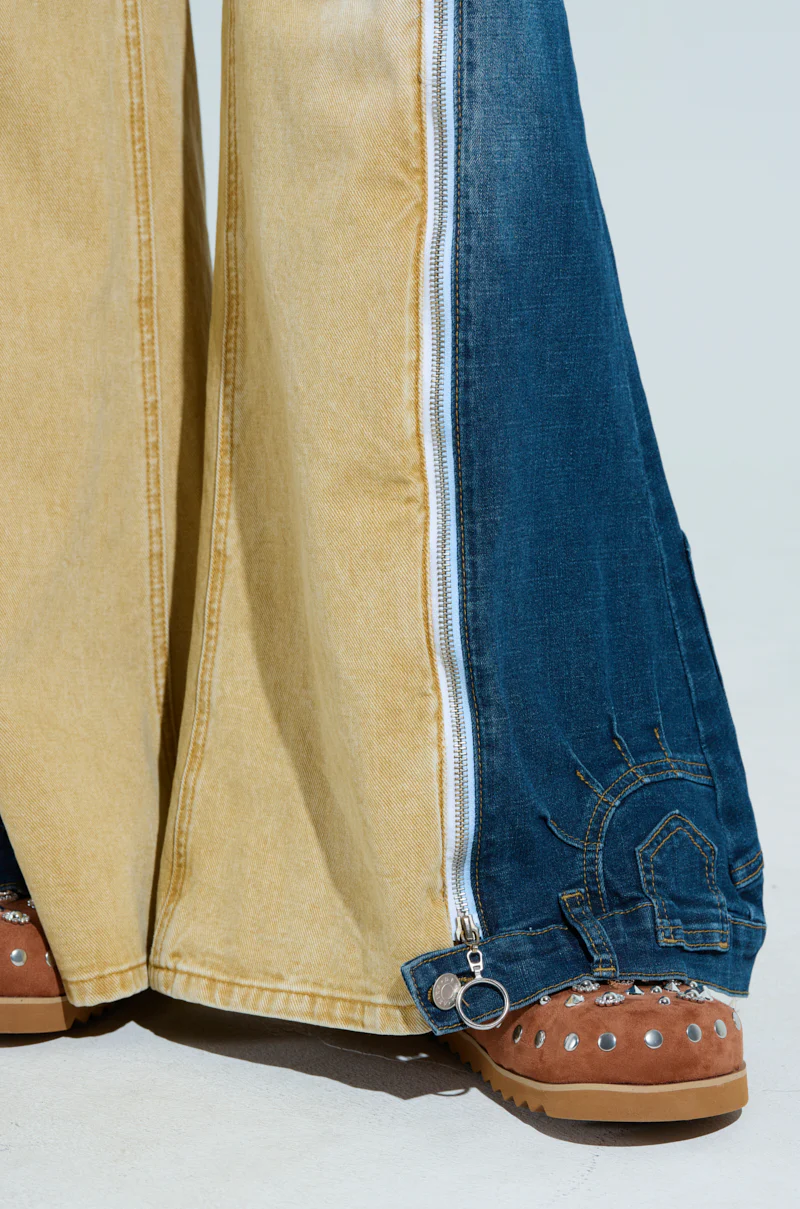 SHE CAN DO BOTH MIXED MEDIA DENIM JEANS - Image 10