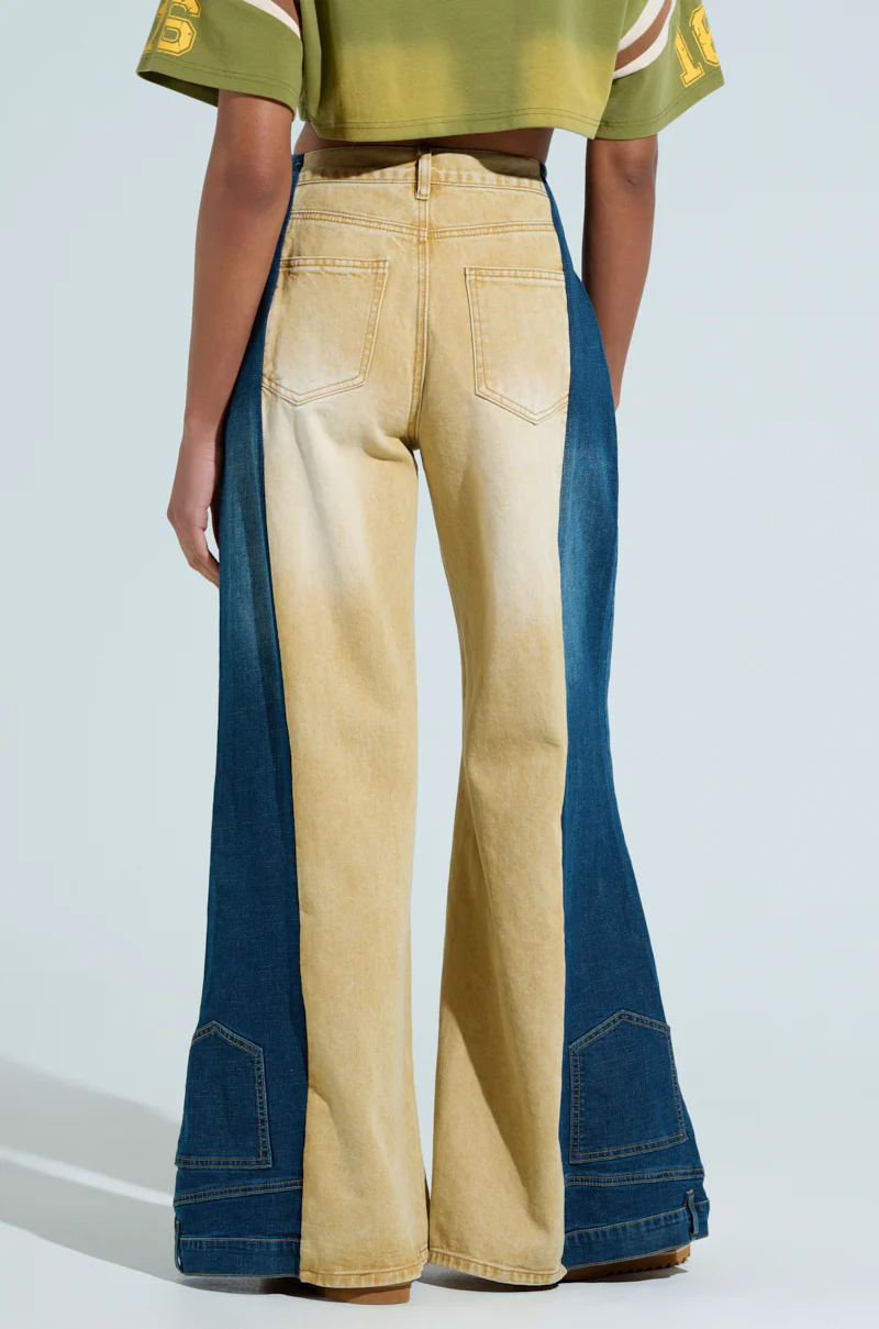 SHE CAN DO BOTH MIXED MEDIA DENIM JEANS - Image 5