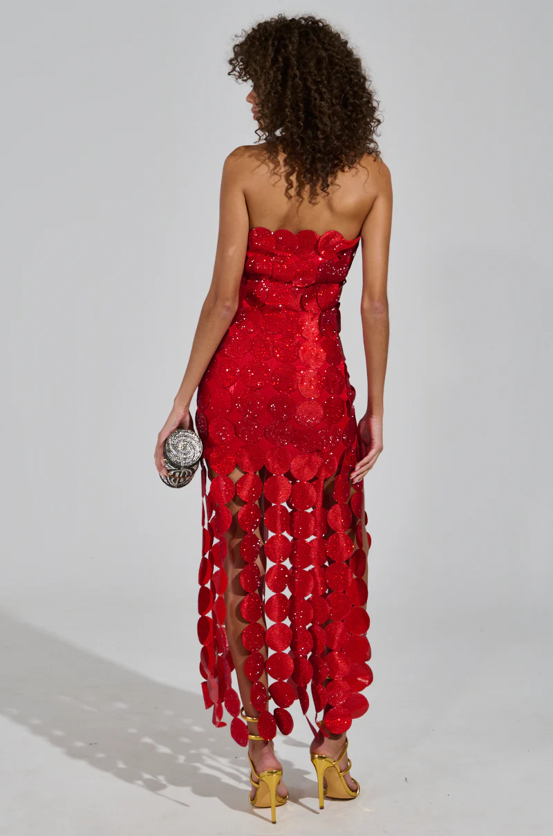 SHE IS THE MOMENT RHINESTONE MAXI DRESS - Image 4