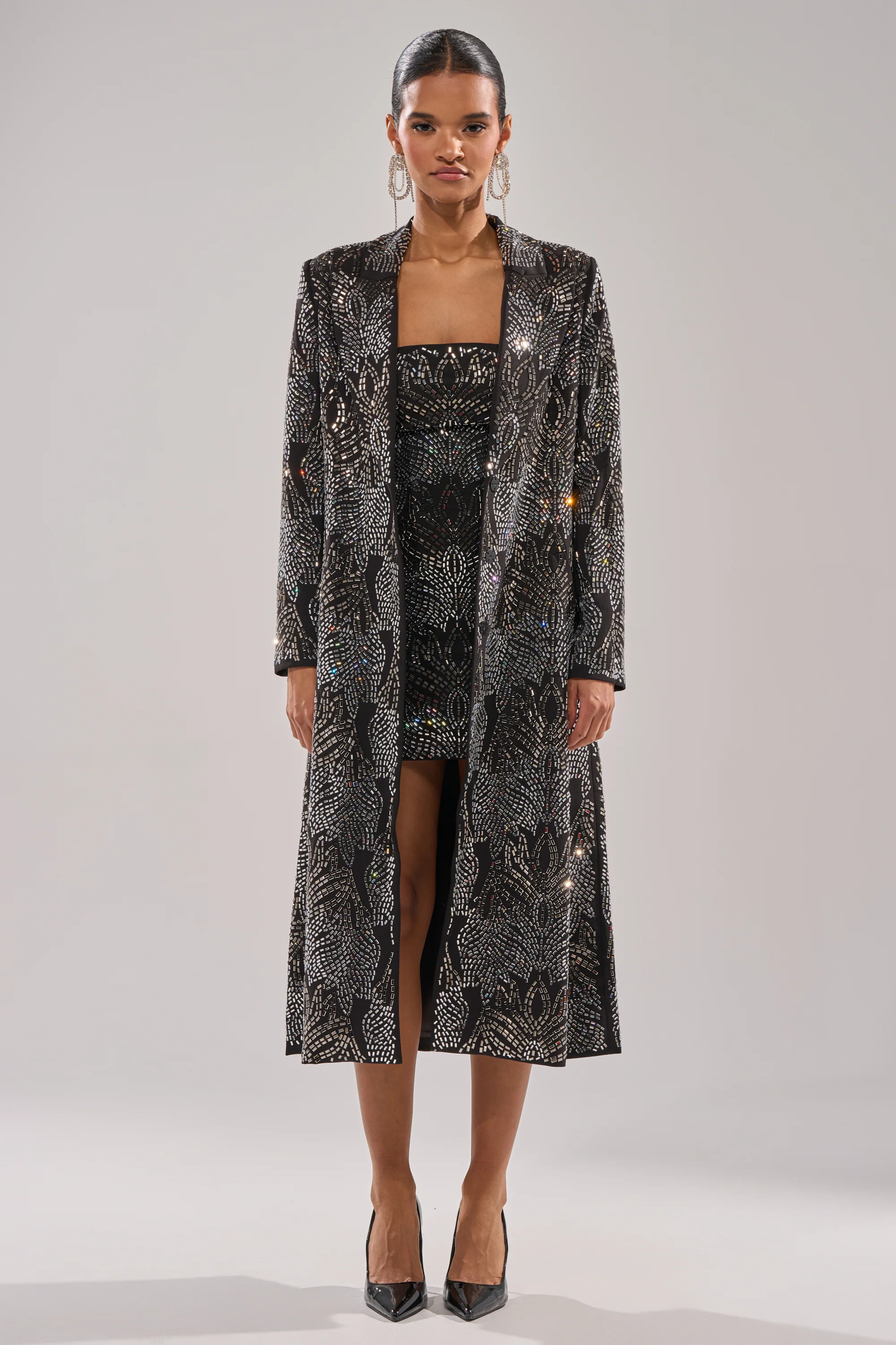 SHE IS THE MOMENT RHINESTONE TRENCH - Image 5