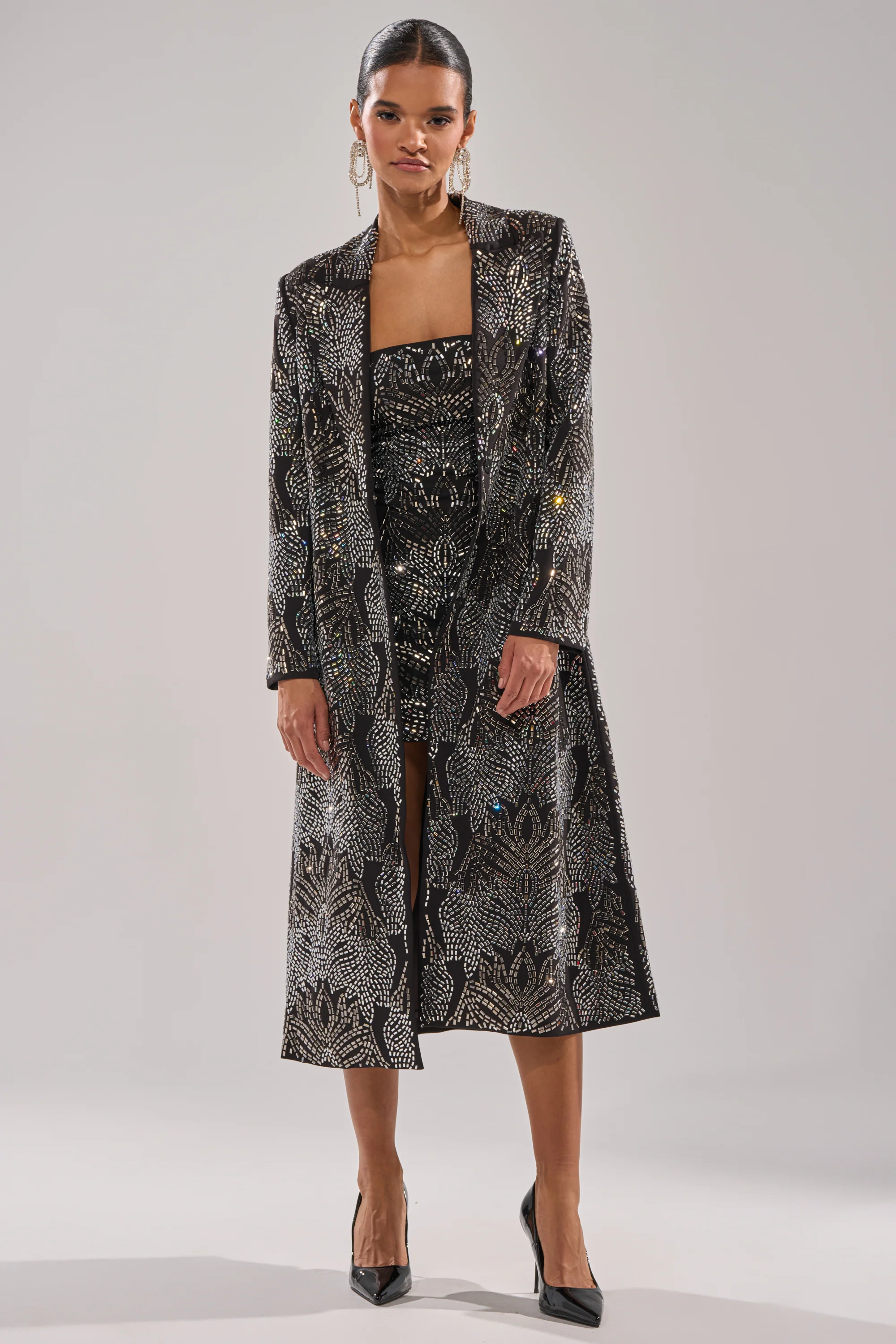 SHE IS THE MOMENT RHINESTONE TRENCH - Image 6