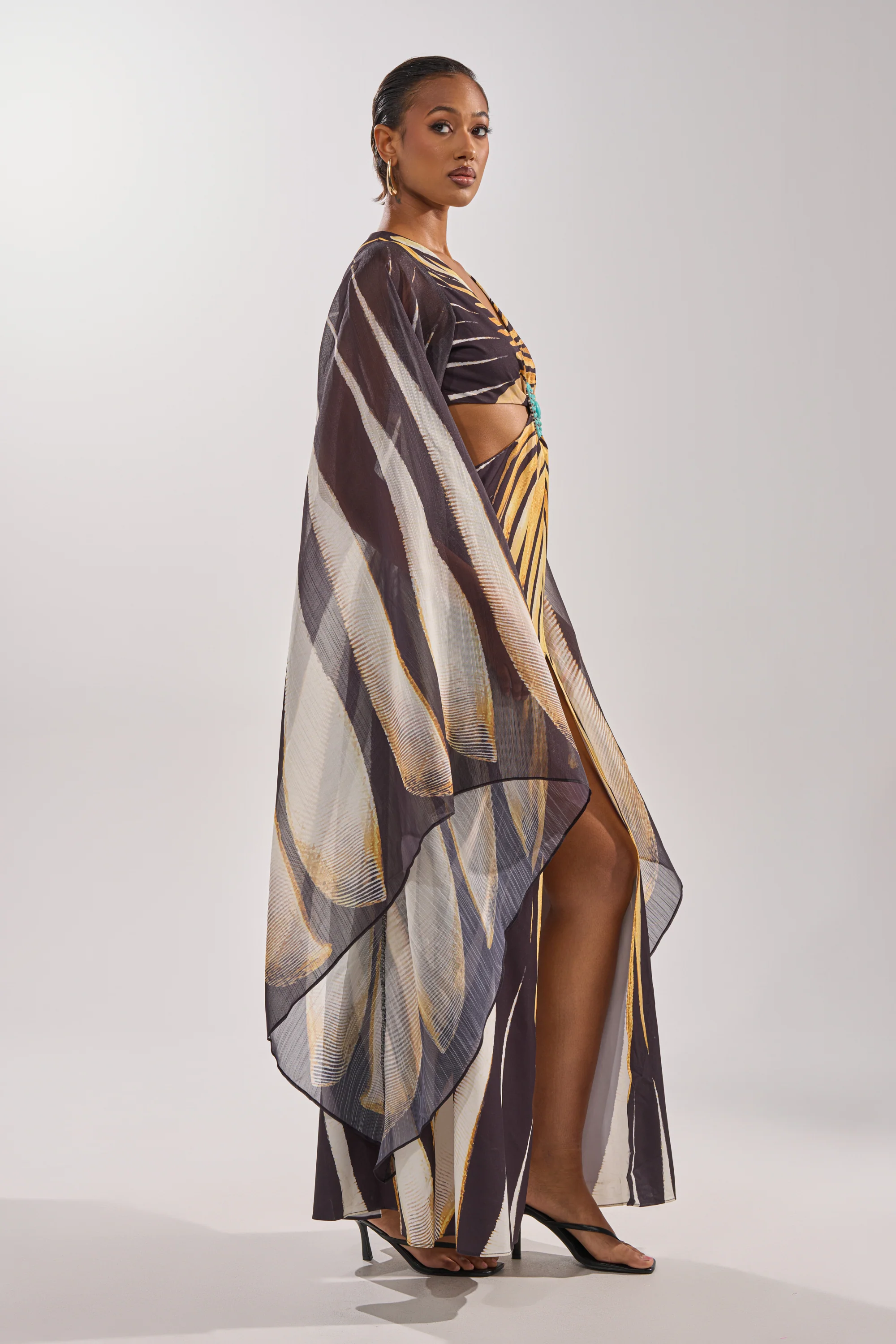 SHEER OPULENCE CUTOUT MAXI DRESS - Image 4