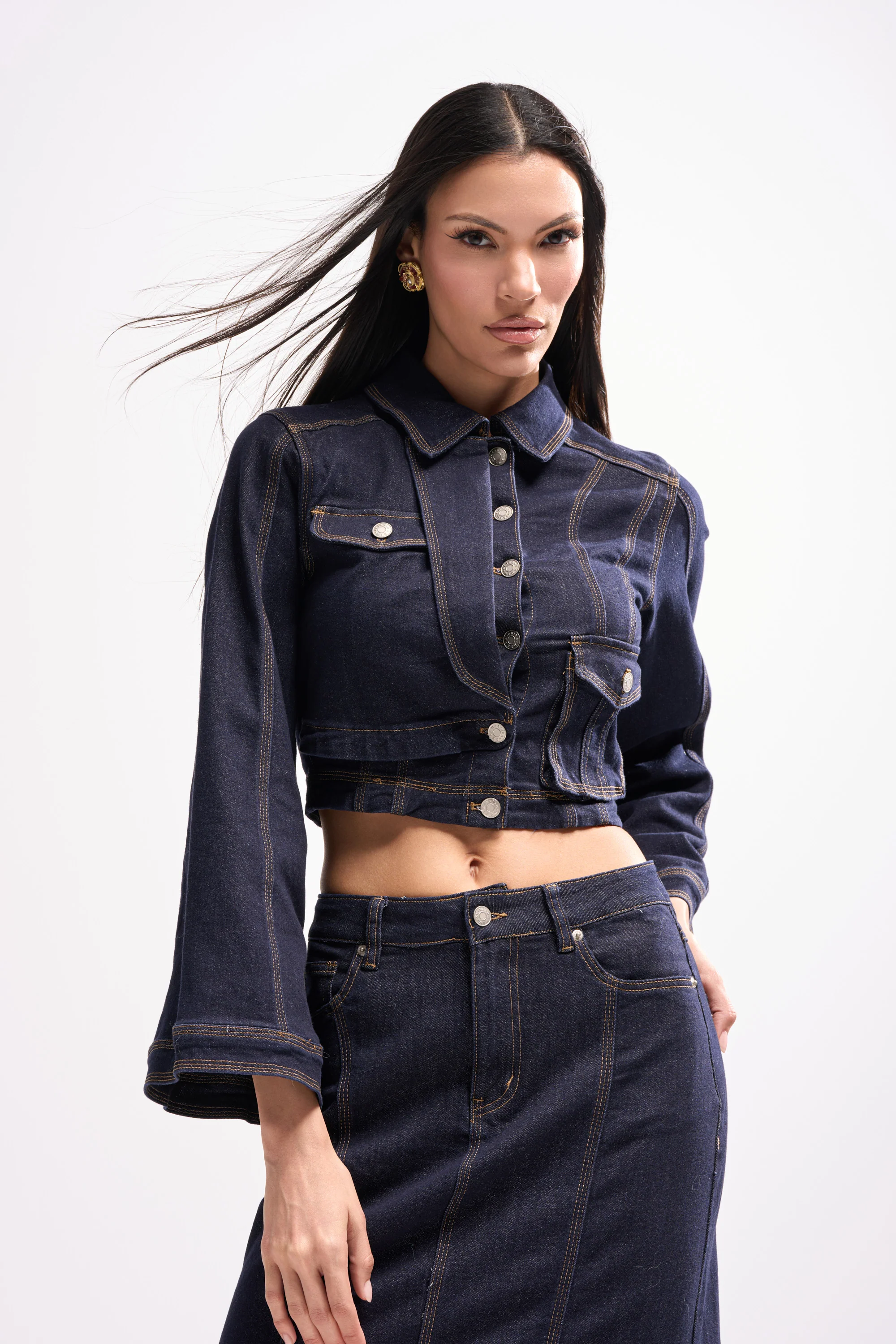 SHES GONE , DANCE ON DENIM BUTTON DOWN - Image 2