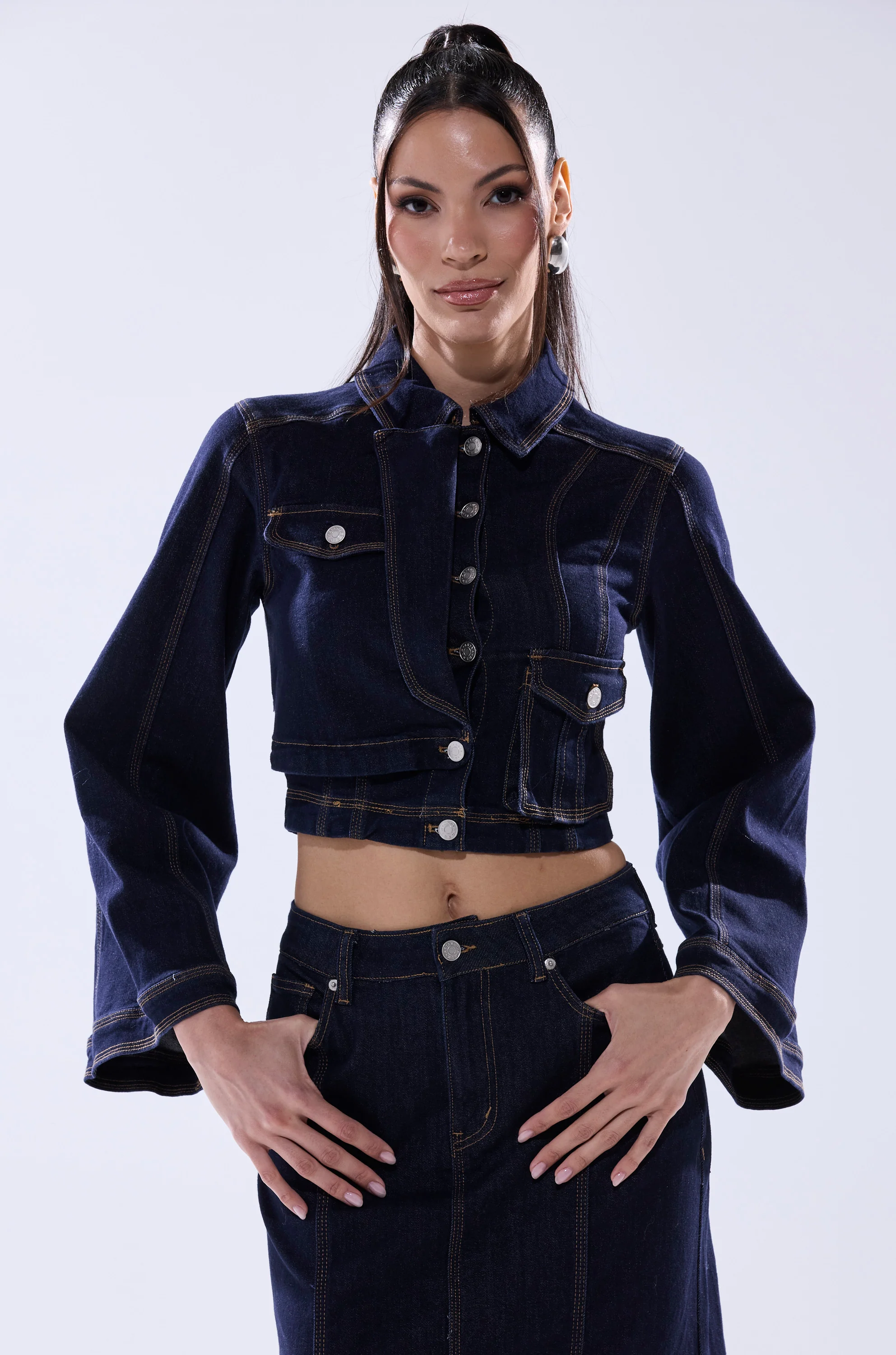 SHES GONE , DANCE ON DENIM BUTTON DOWN - Image 8