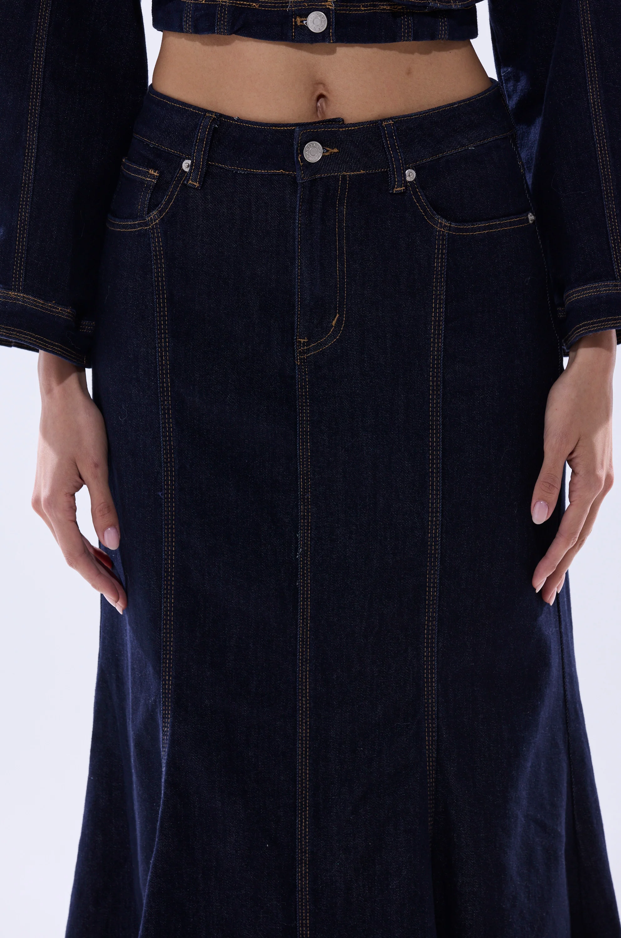 SHES GONE, DANCE ON DENIM MAXI SKIRT - Image 9