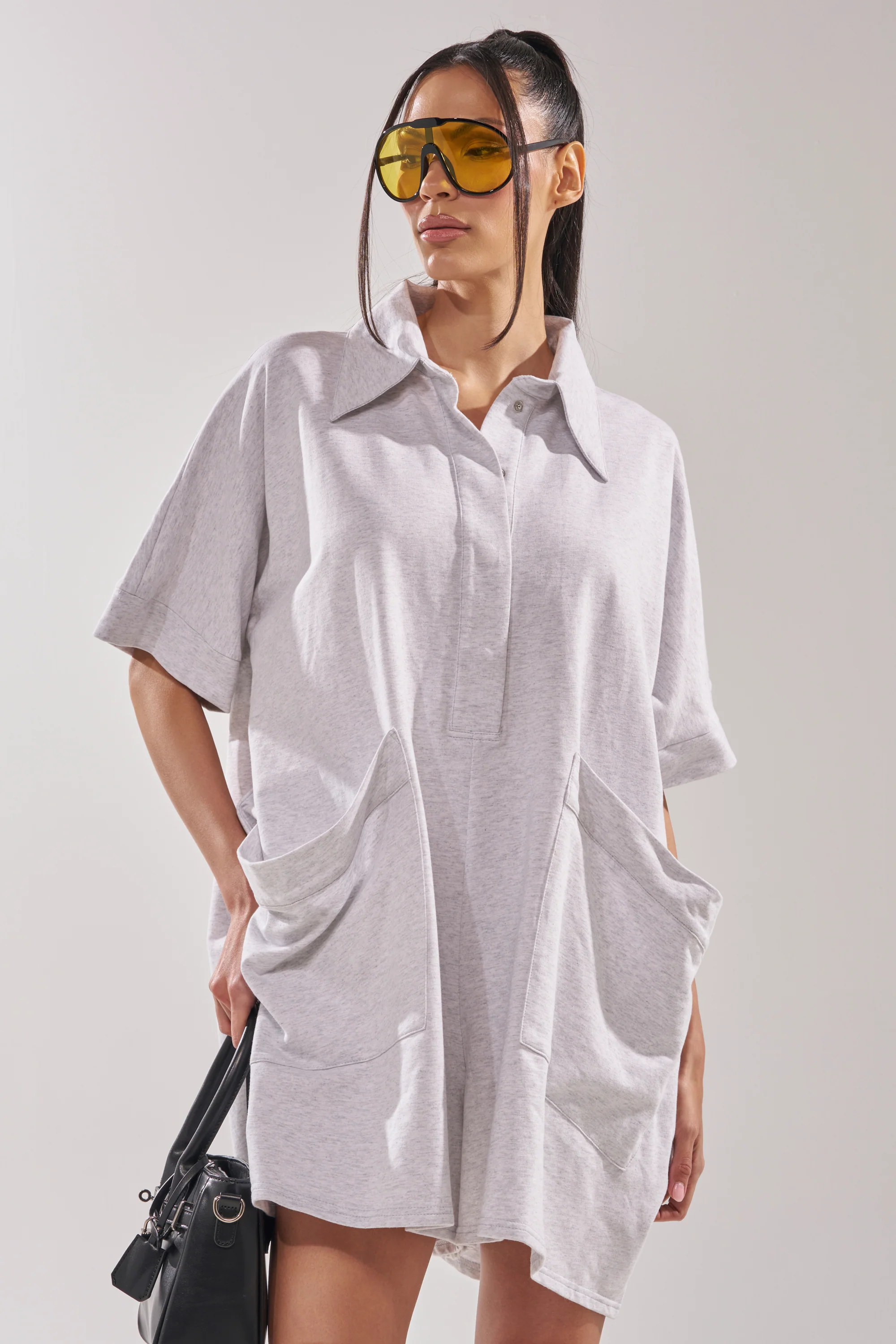 SHE'S RICH OVERSIZED FRENCH TERRY ROMPER - Image 2