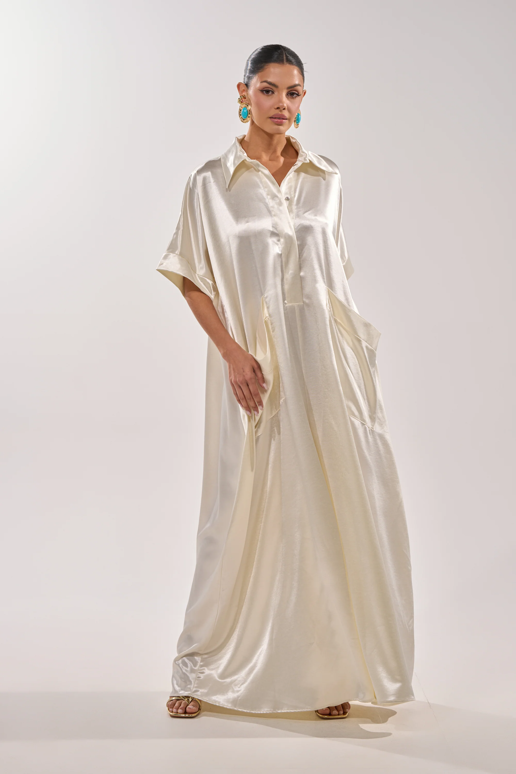 SHE'S RICH OVERSIZED JUMPSUIT IN LUXE CREAM - Image 2
