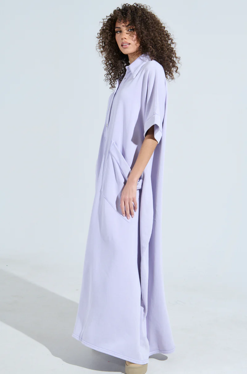 SHE'S RICH OVERSIZED JUMPSUIT IN PURPLE MINERAL WASH - Image 4