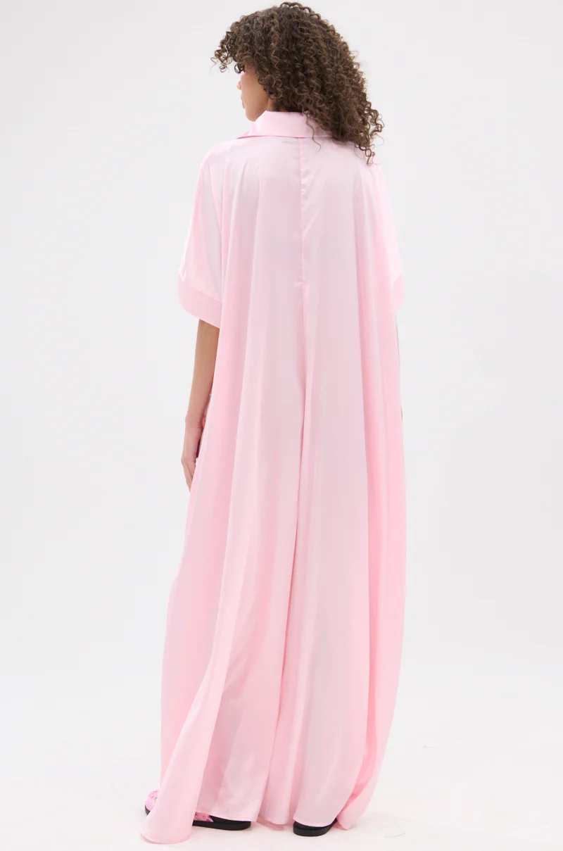 SHE'S RICH OVERSIZED SATIN JUMPSUIT IN LIGHT PINK - Image 7