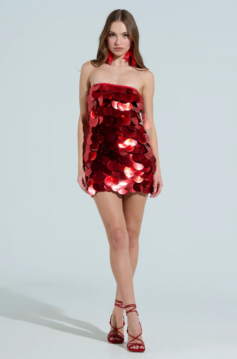 SHINE BRIGHT SEQUIN MINI DRESS - Image 7