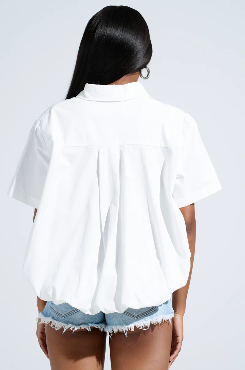 SHINE ON BUTTON DOWN BUBBLE TOP - Image 4