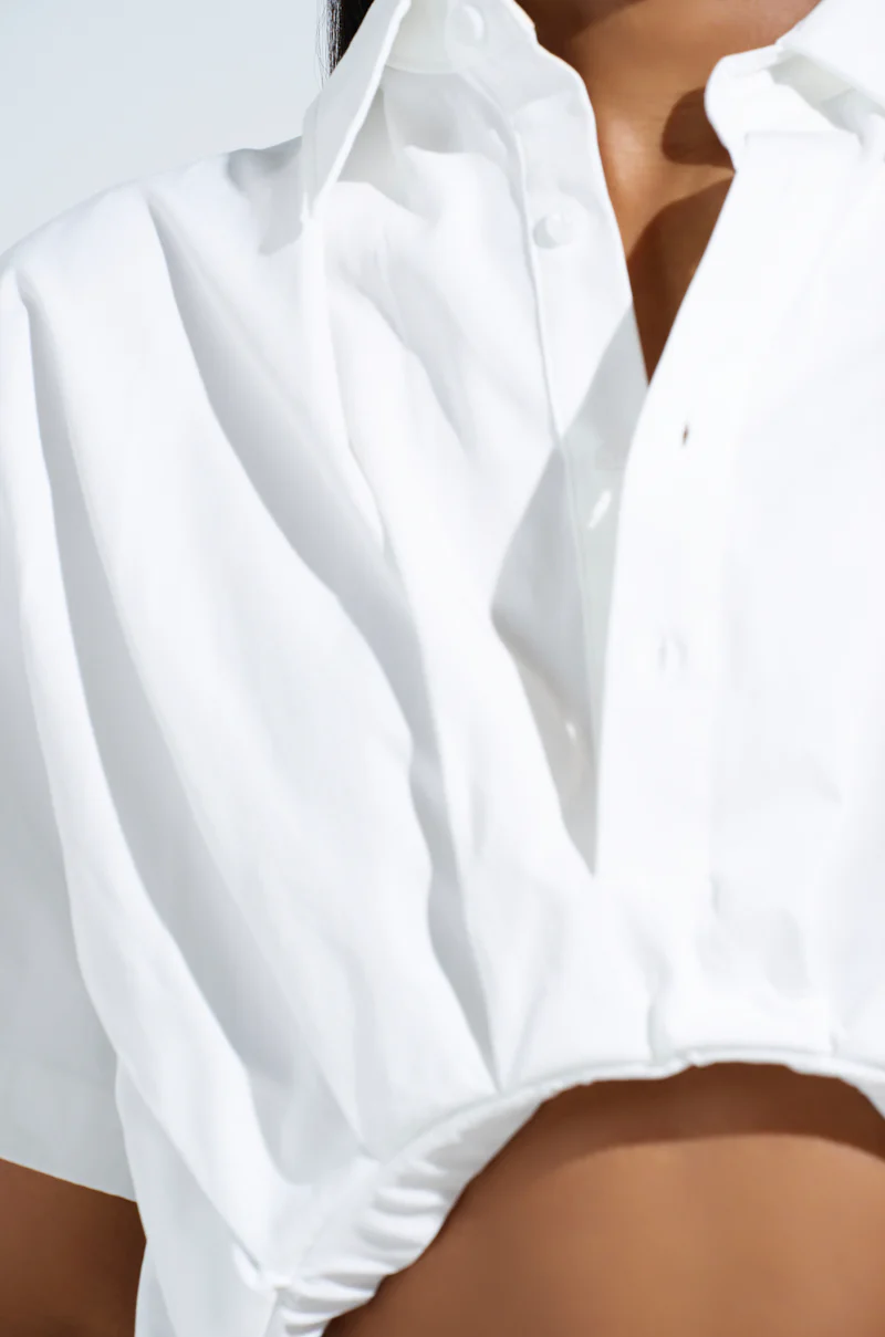 SHINE ON BUTTON DOWN BUBBLE TOP - Image 7