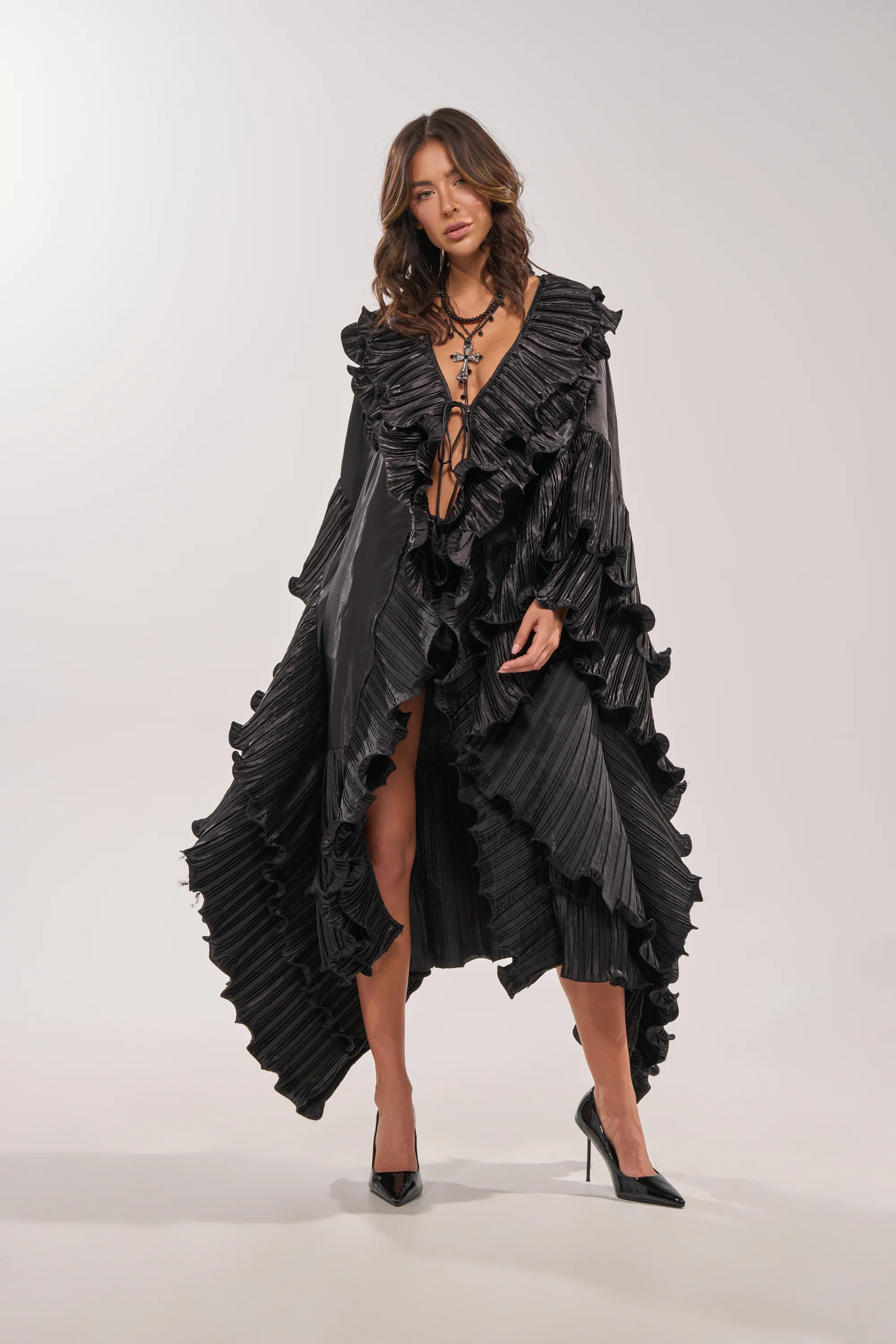 SHINE ON LONG SLEEVE FRONT TIE TOP - Image 4