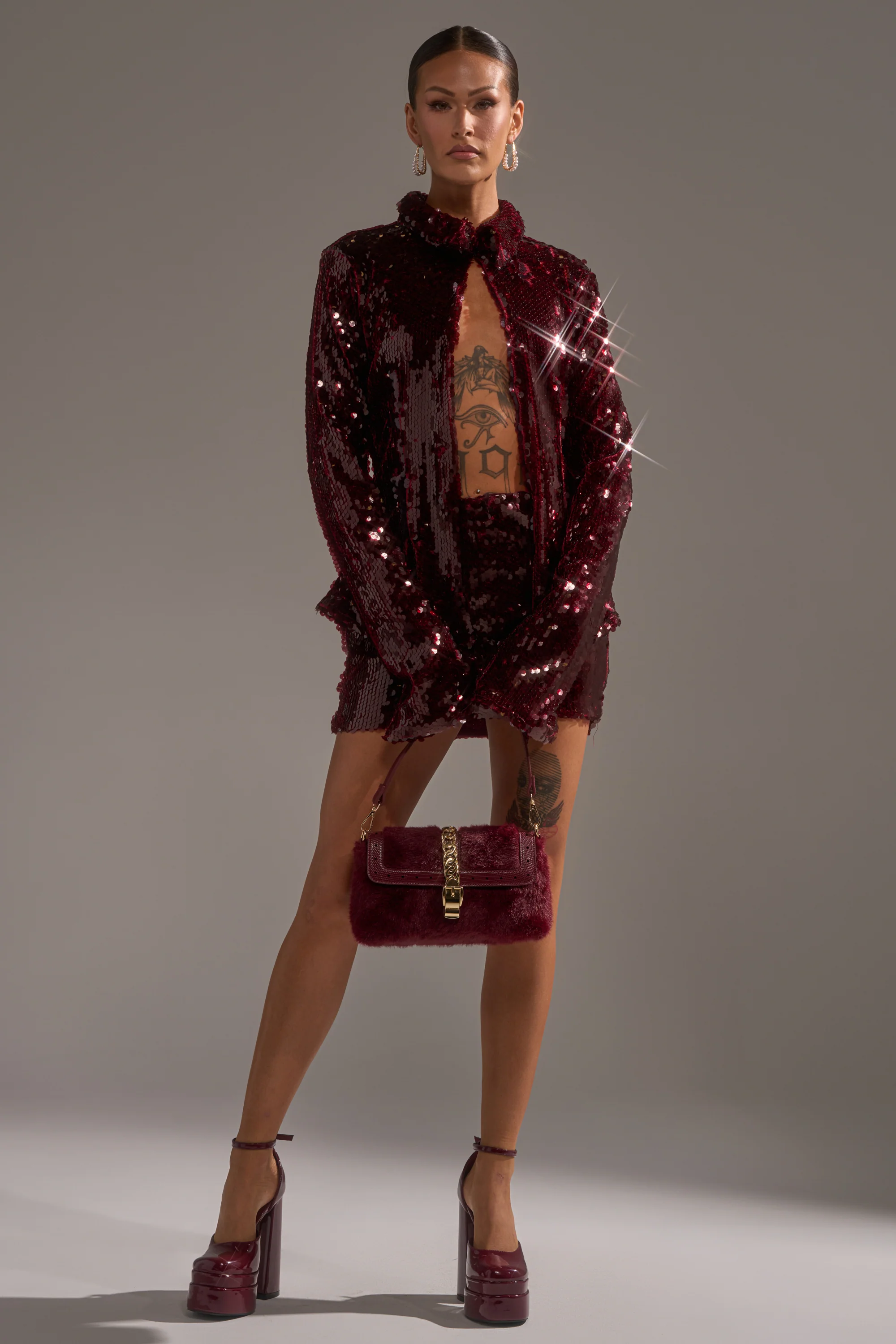 SHINING DOWN ON YOU SEQUIN MINI SKIRT - Image 6