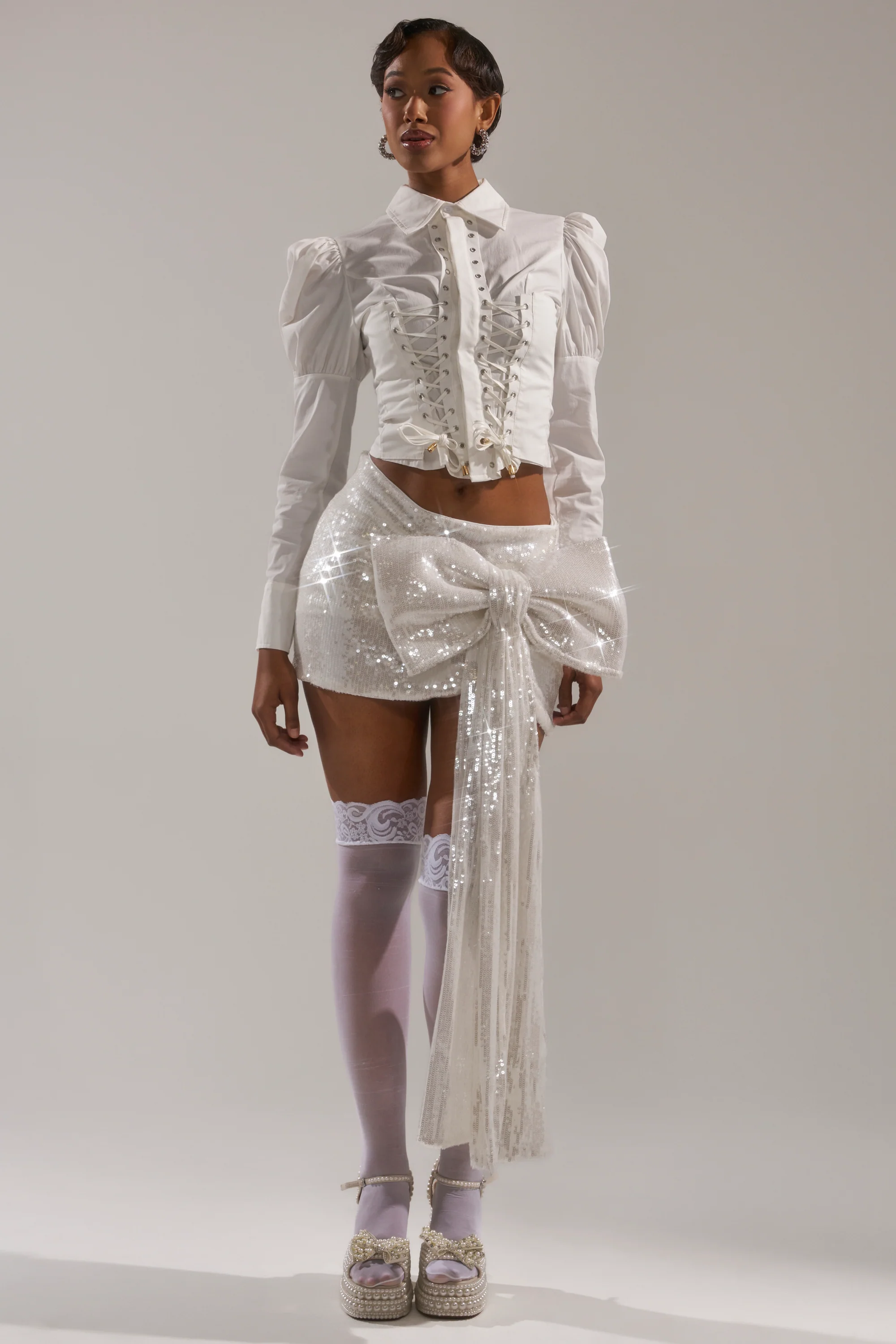 SHINING DOWN ON YOU SEQUIN MINI SKIRT - Image 10