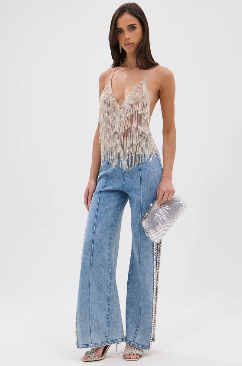 SHINING STAR RHINESTONE FRINGE TANK TOP - Image 8