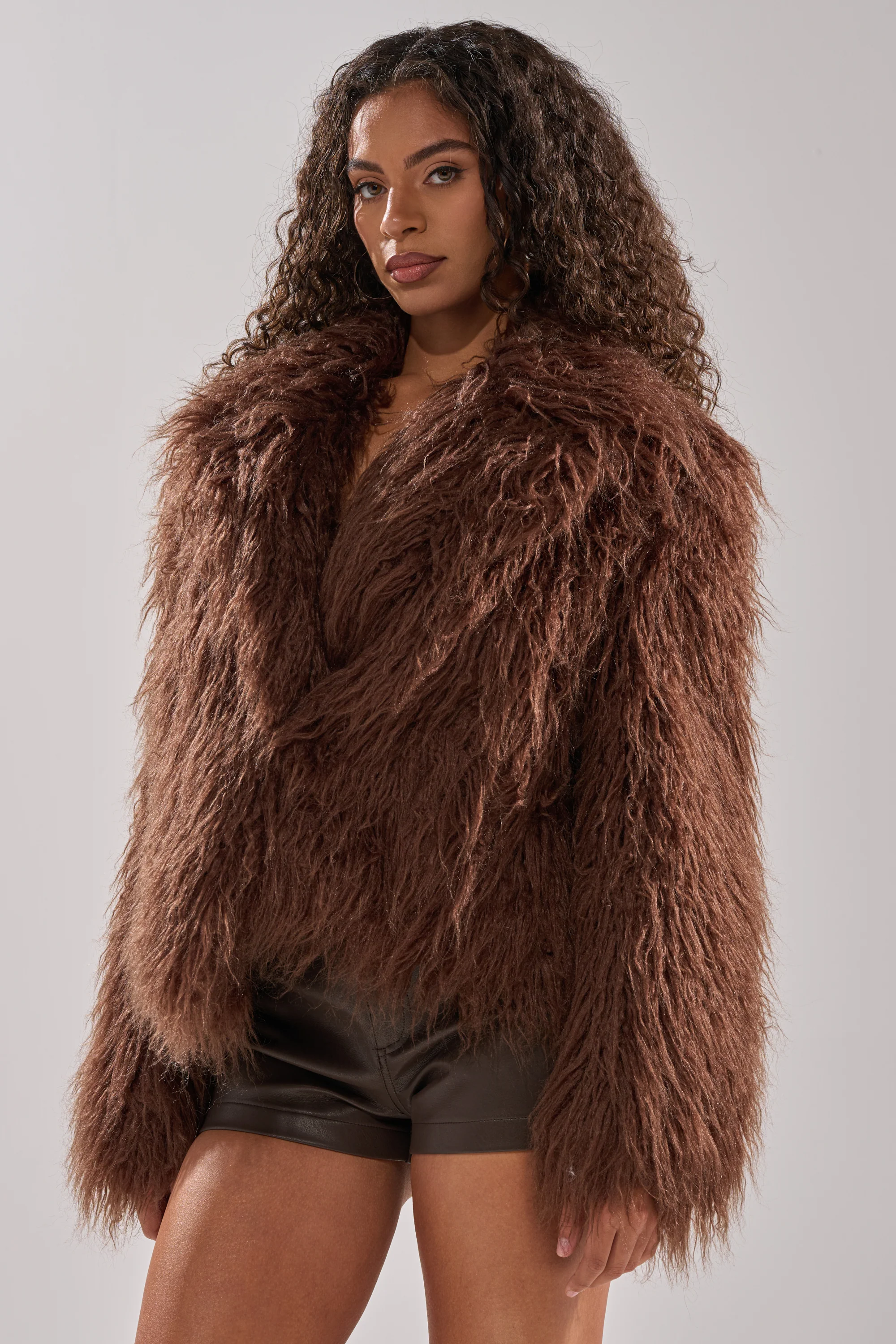 SHORT N SWEET FAUX FUR COAT - Image 4