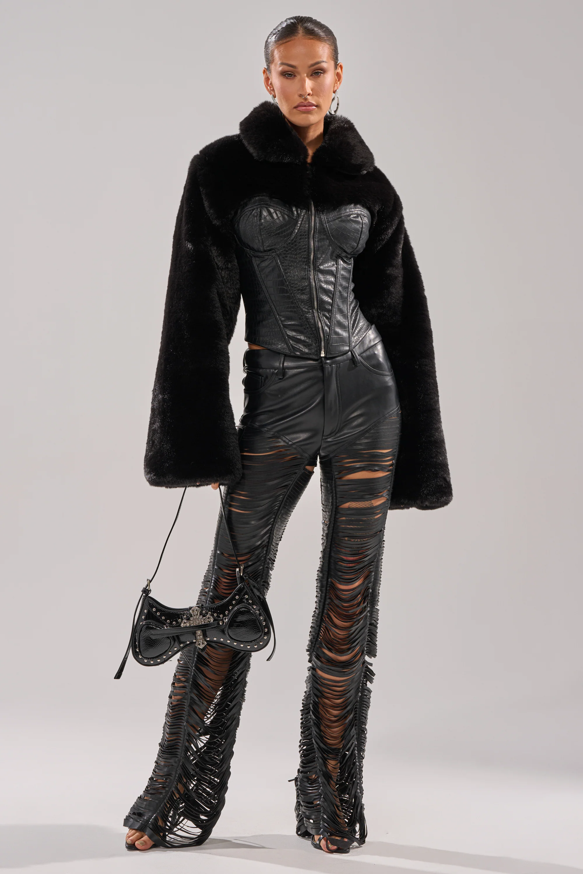 SHORTY CORSETED FAUX FUR - Image 6