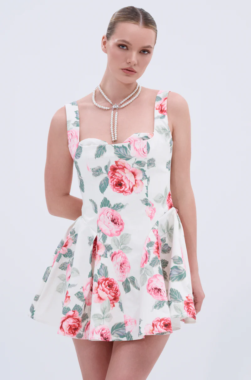 SHOW ME IVORY FLORAL MINI DRESS - Image 2