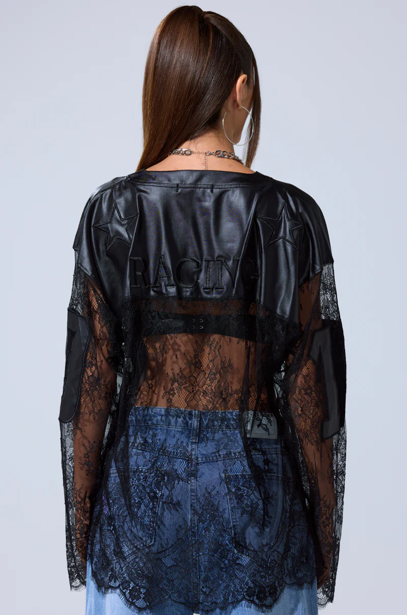 SHOW OFF LACE JERSEY TOP - Image 7
