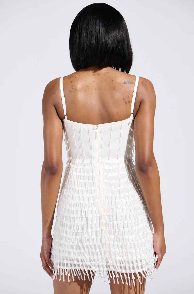SHOW STOPPER BEADED MINI DRESS - Image 7