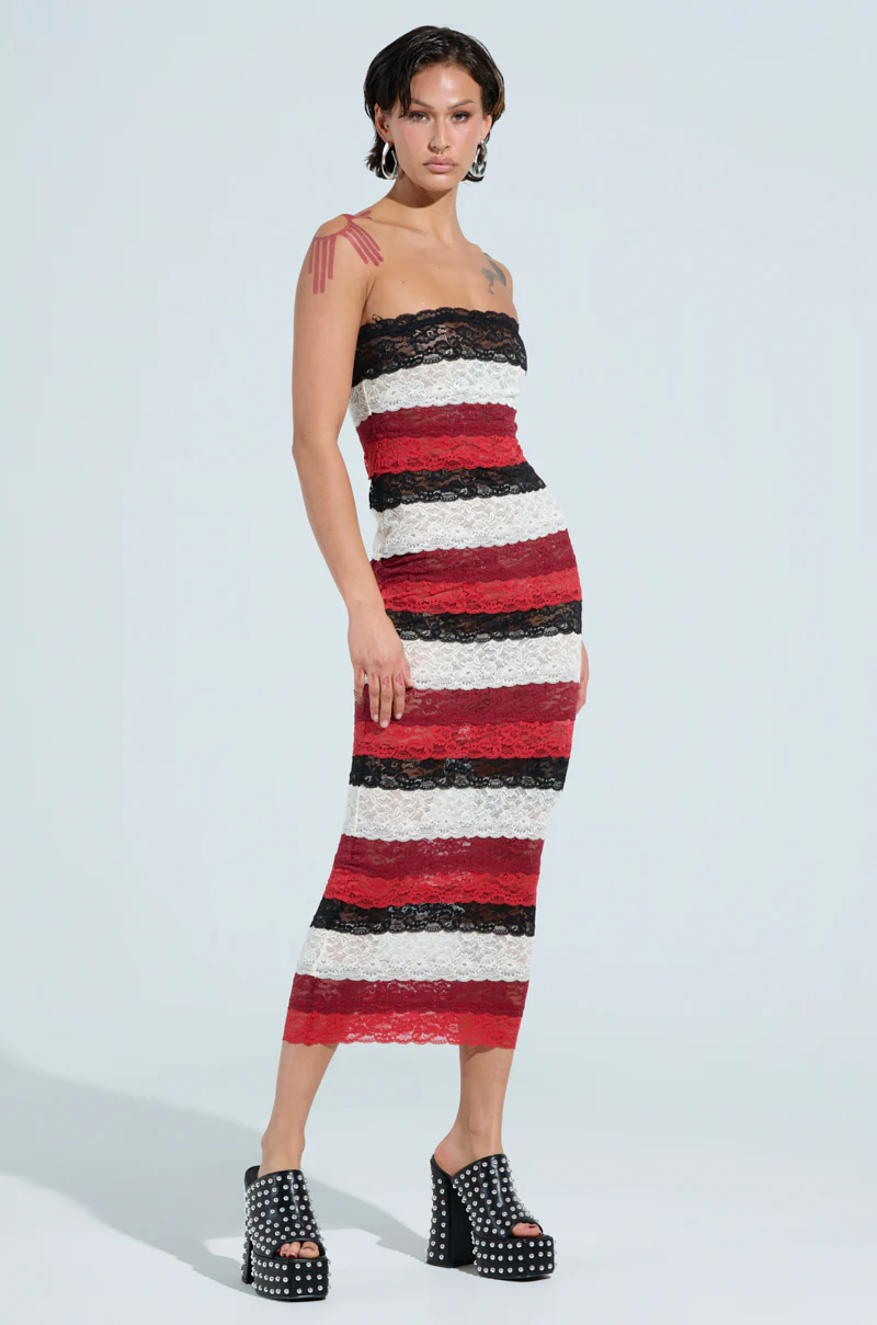 SHOW YOU WHAT I GOT LACE MIDI DRESS - Image 2