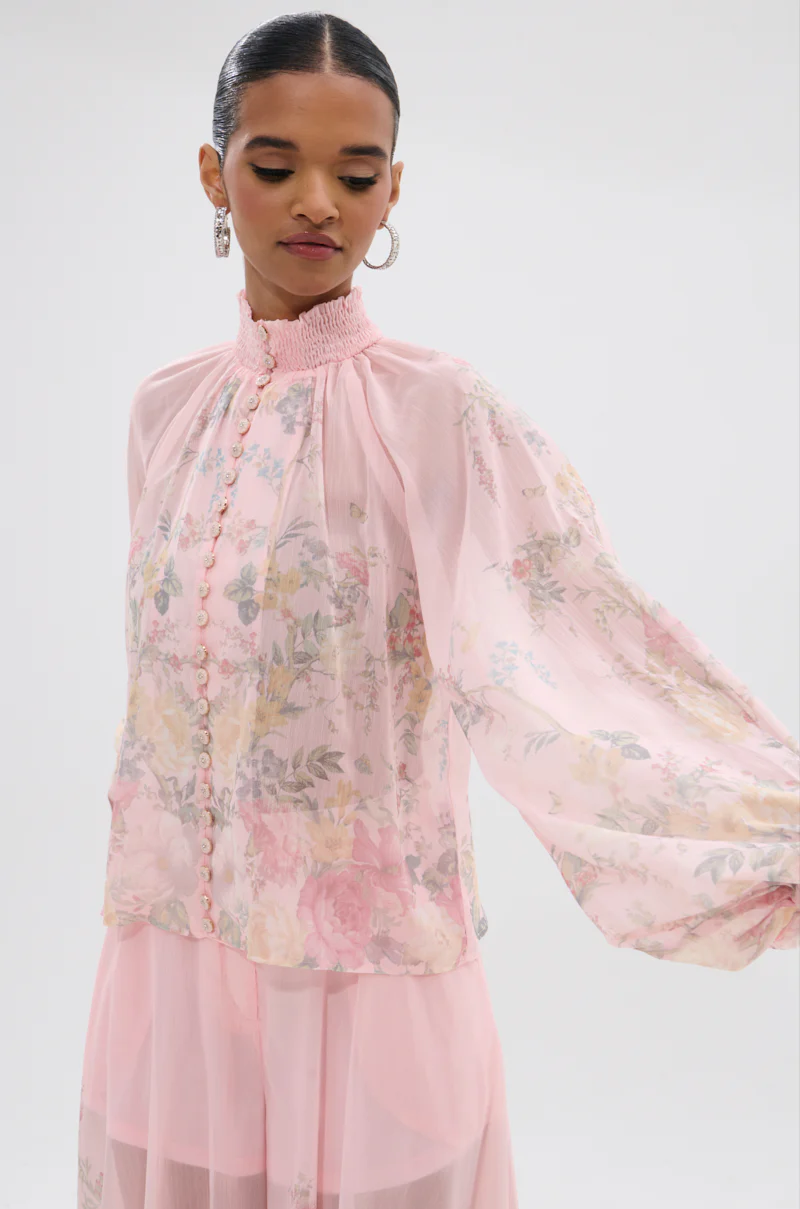 SIENNA FLORAL BUTTON DOWN BLOUSE - Image 2