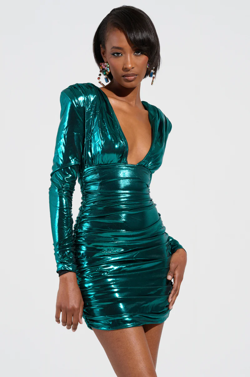 SIMONE METALLIC MINI DRESS - Image 2