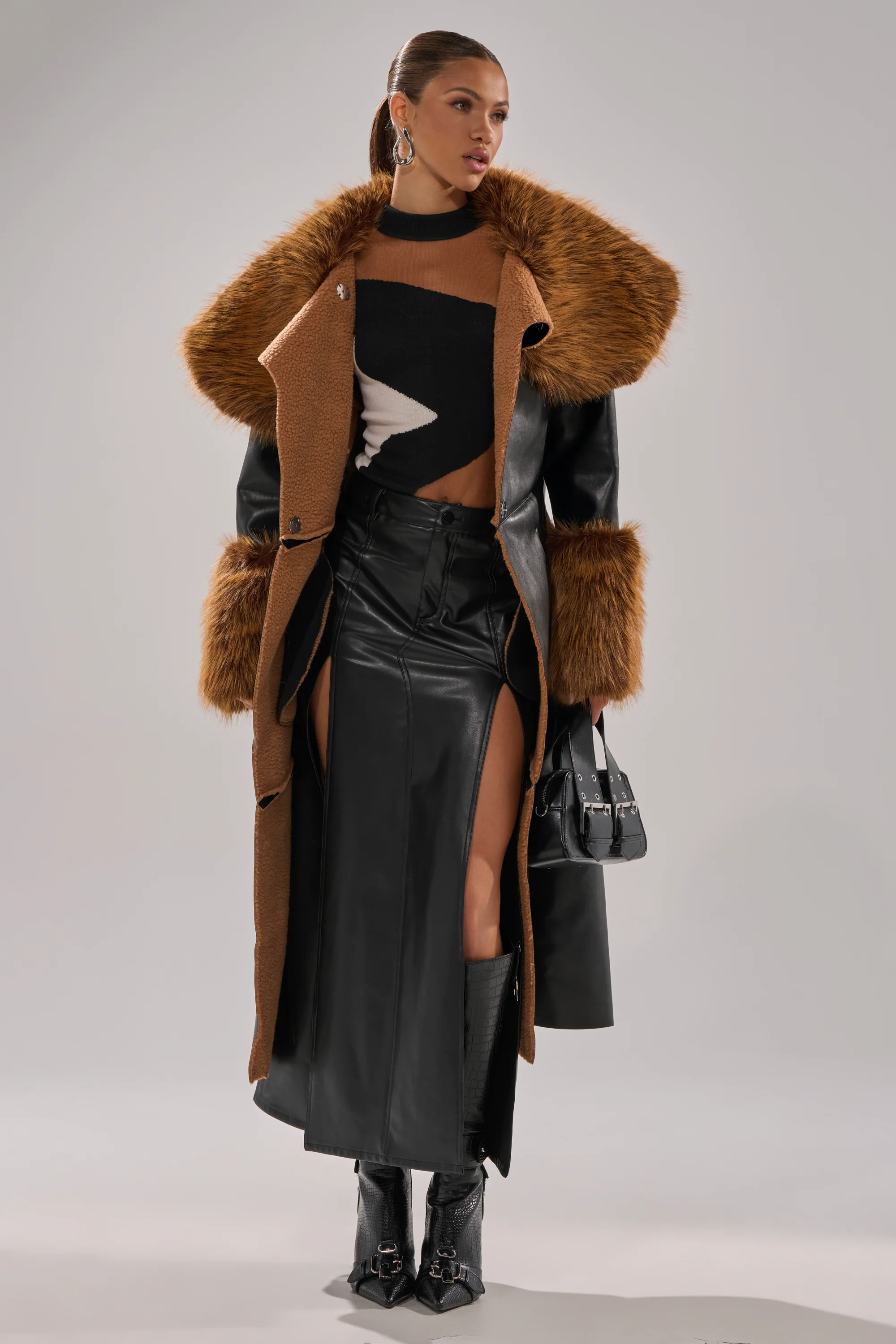 SIREN FUR TRIM TRENCH COAT - Image 5