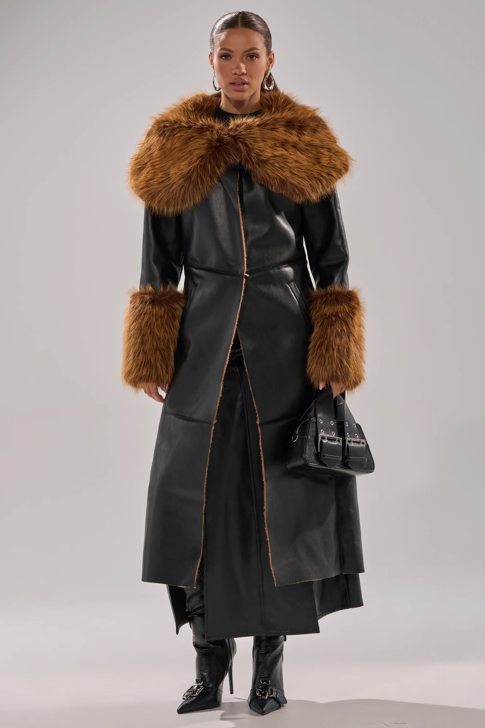 SIREN FUR TRIM TRENCH COAT - Image 6