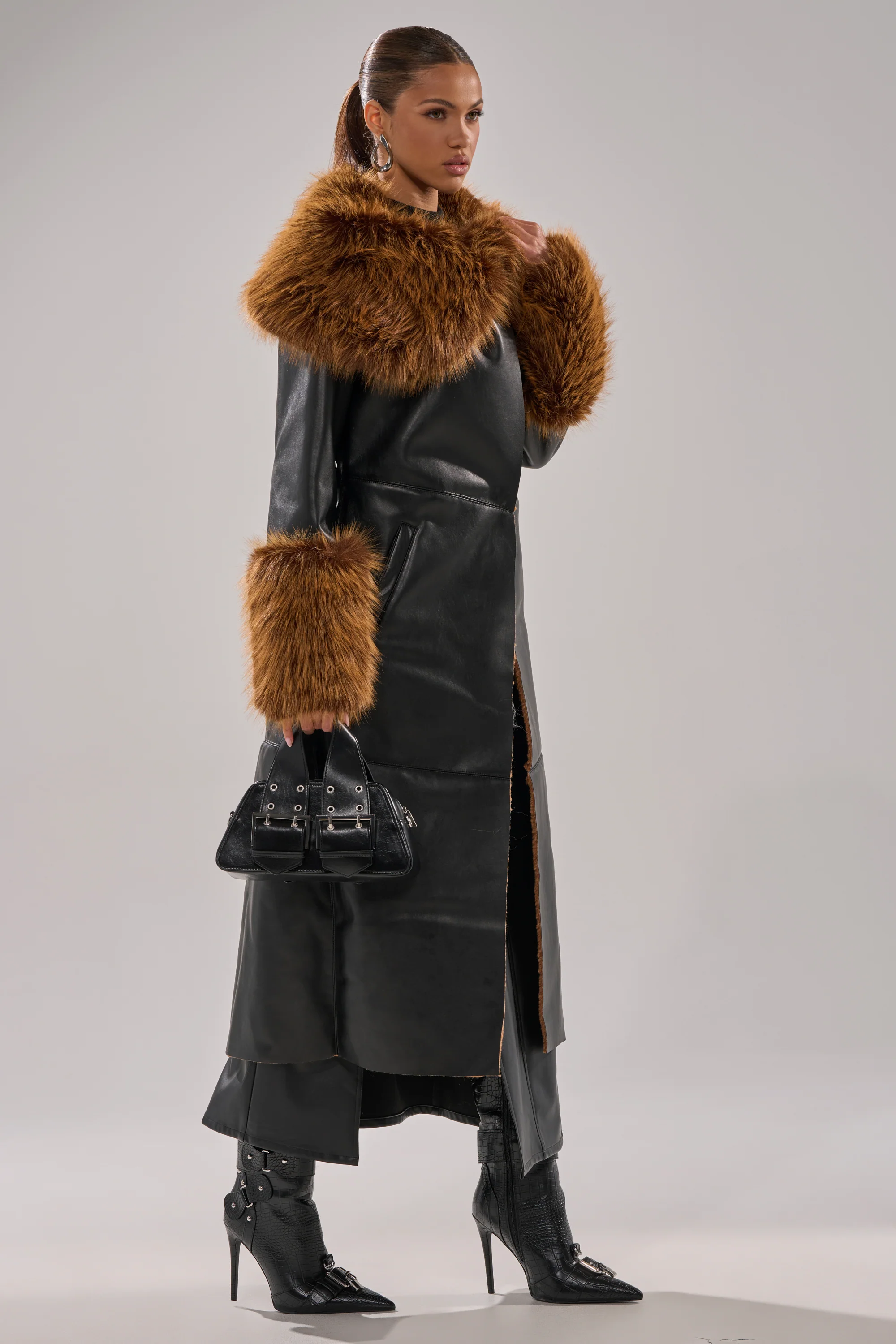 SIREN FUR TRIM TRENCH COAT - Image 7