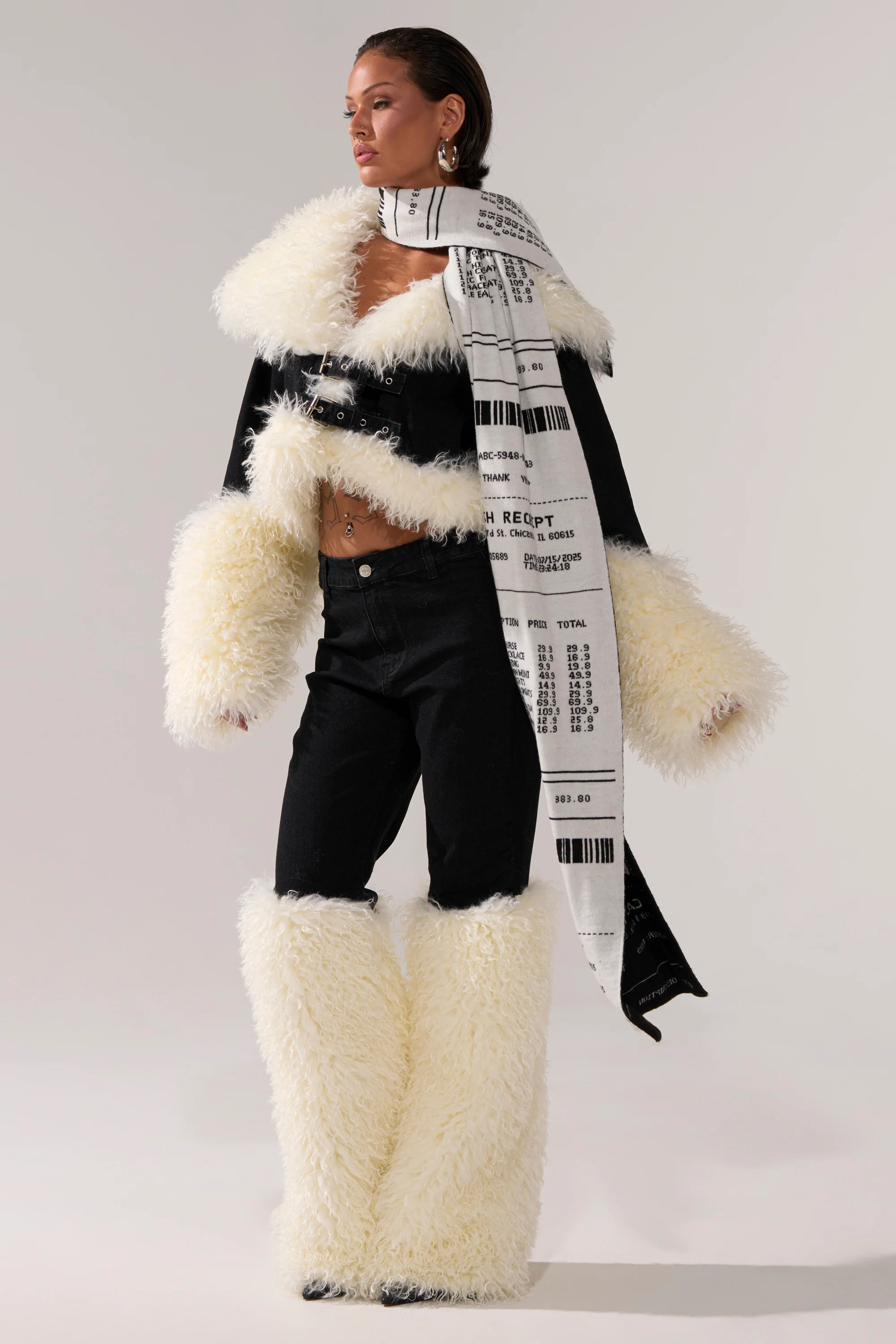 SITTING PRETTY FUR TRIM DENIM JACKET - Image 8