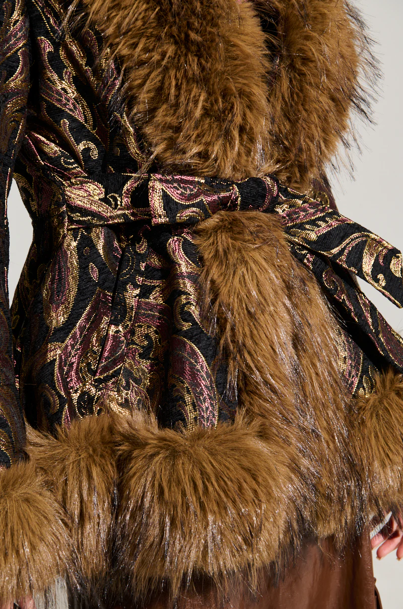 SITTING PRETTY FUR TRIM COAT - Image 10