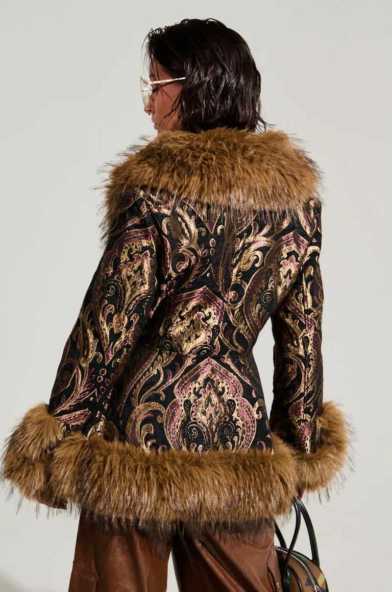 SITTING PRETTY FUR TRIM COAT - Image 7