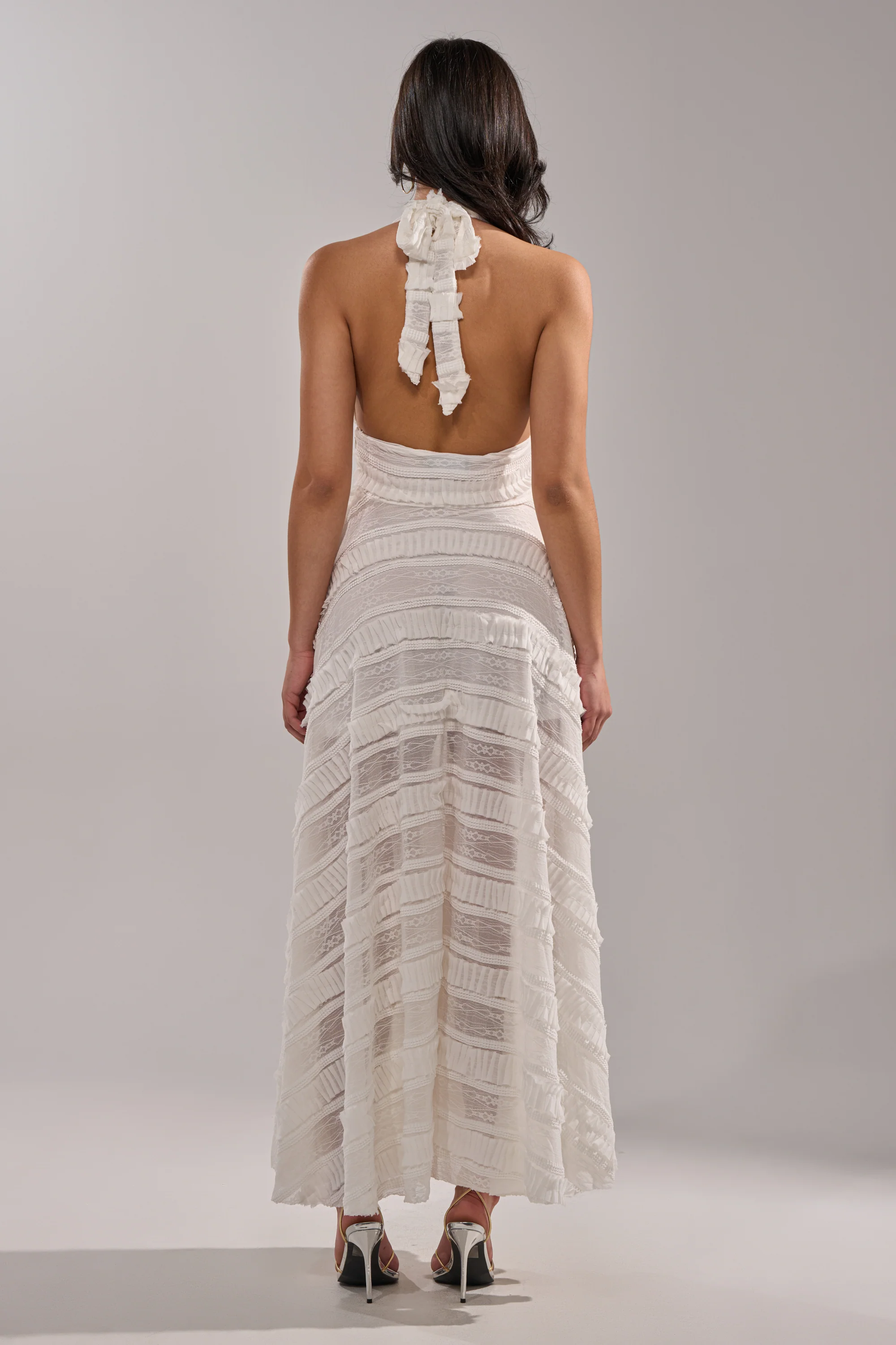 SITTING PRETTY WHITE WOVEN MAXI DRESS - Image 5