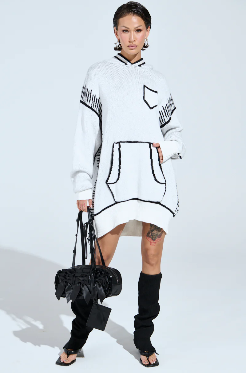 SKETCH IT KNIT SWEATSHIRT DRESS - Image 5