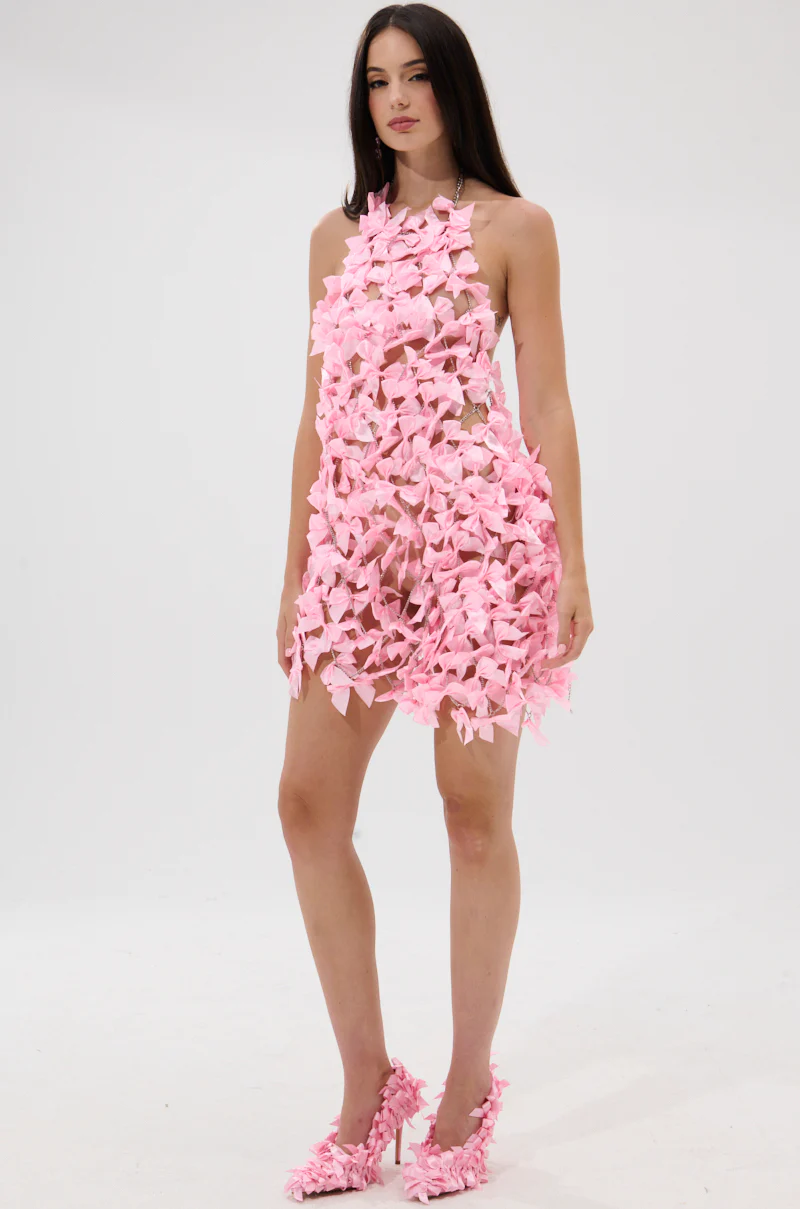 SLAP IT WITH A BOW CHAIN MINI DRESS - Image 5