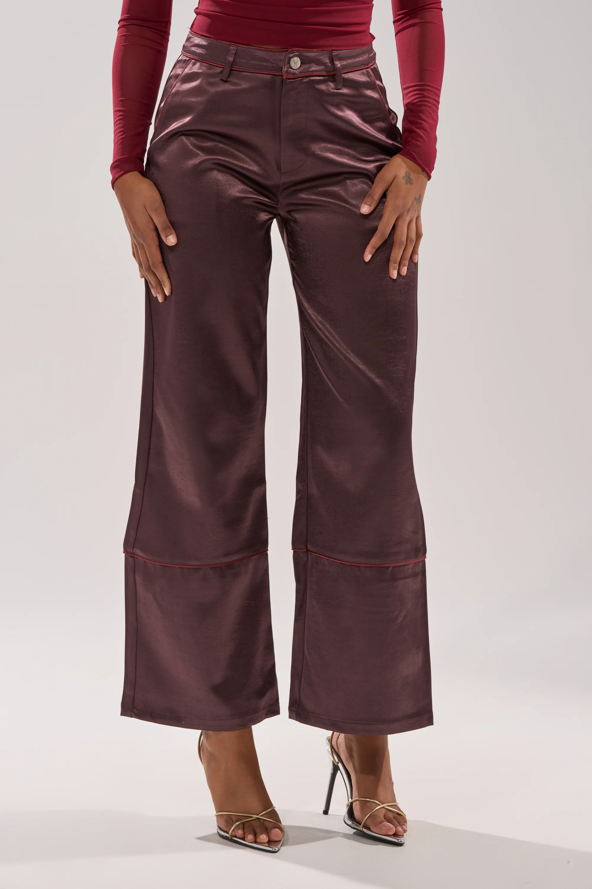 SLOW DOWN SATIN TROUSER - Image 2