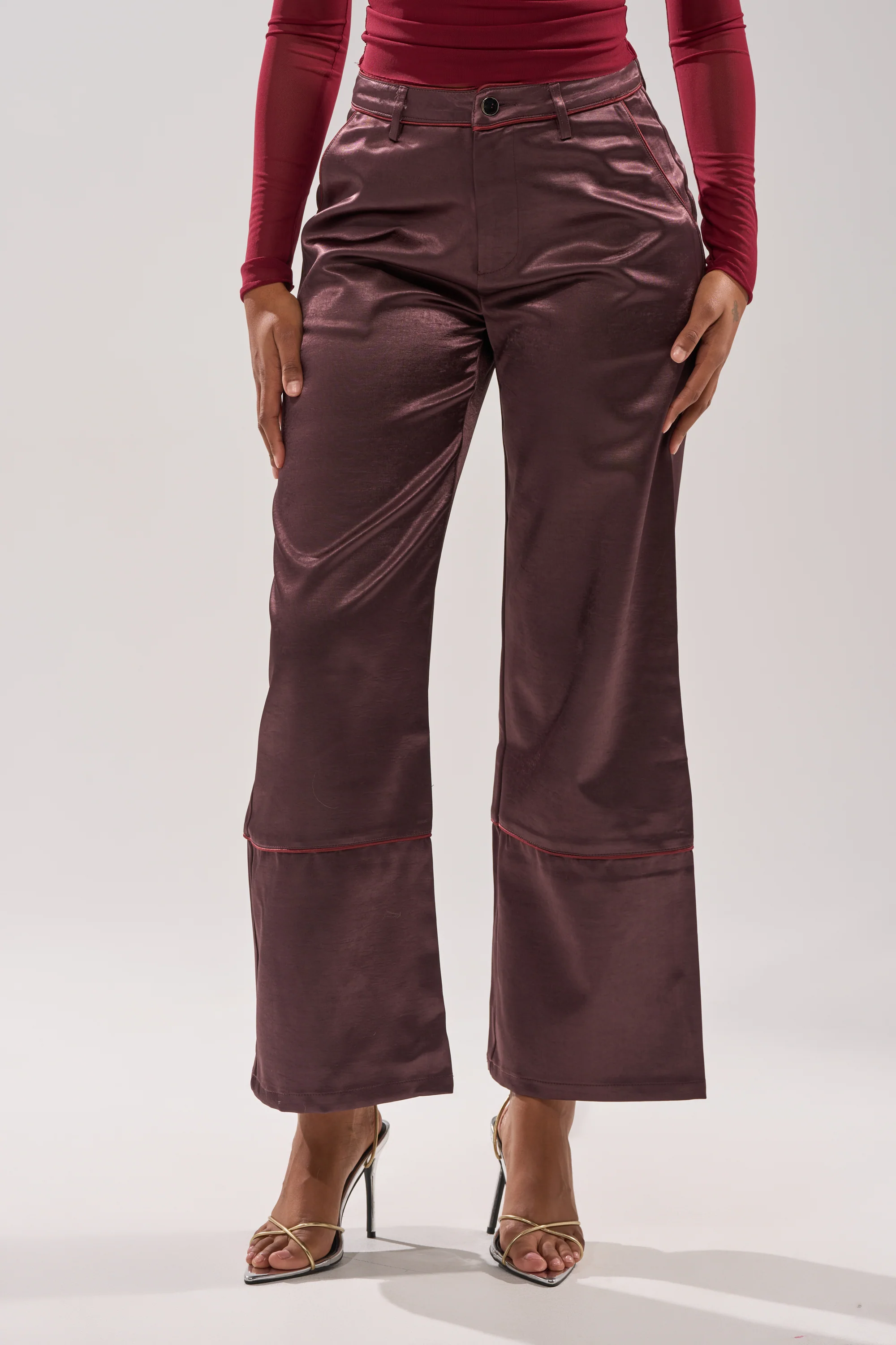 SLOW DOWN SATIN TROUSER - Image 3
