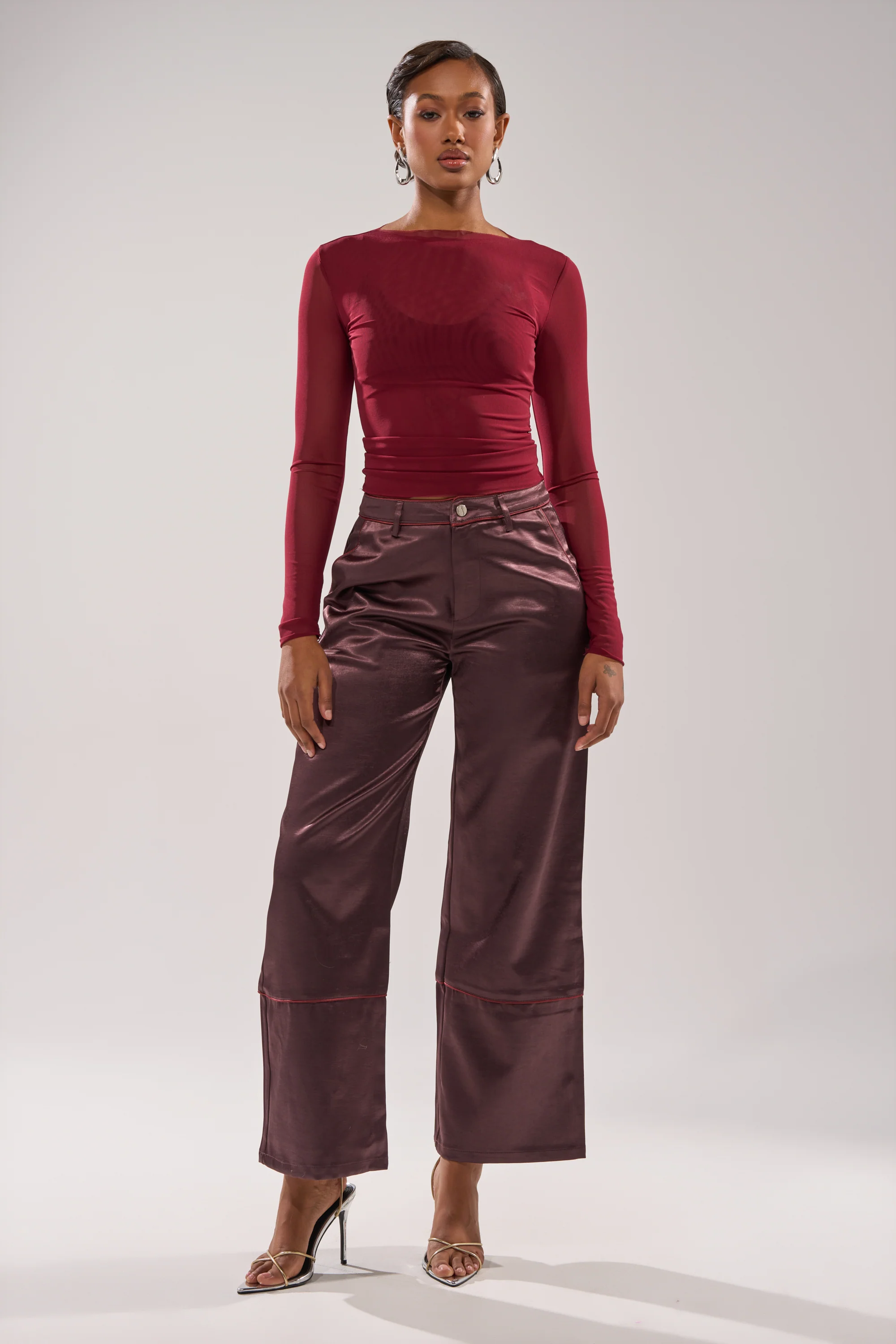 SLOW DOWN SATIN TROUSER - Image 6