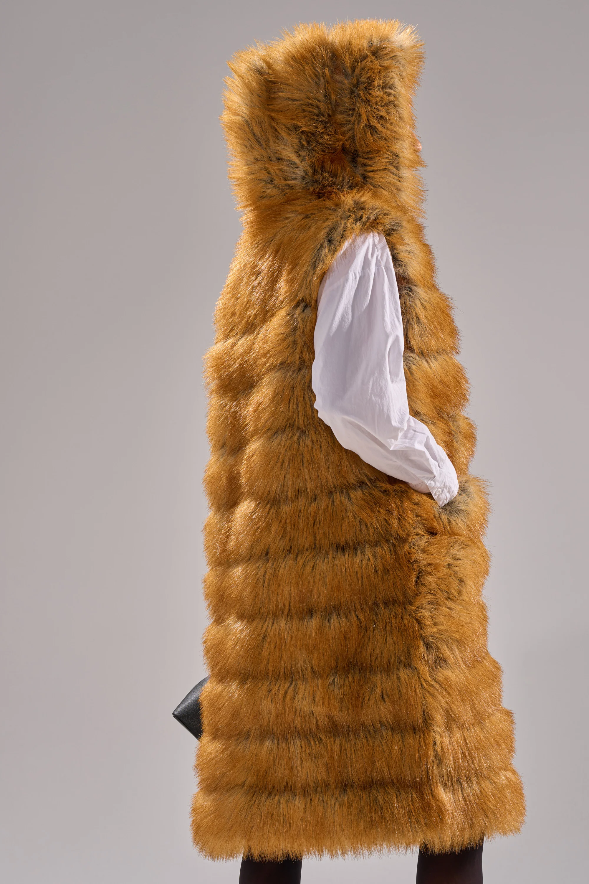 SLY HOODED FAUX FUR VEST - Image 7