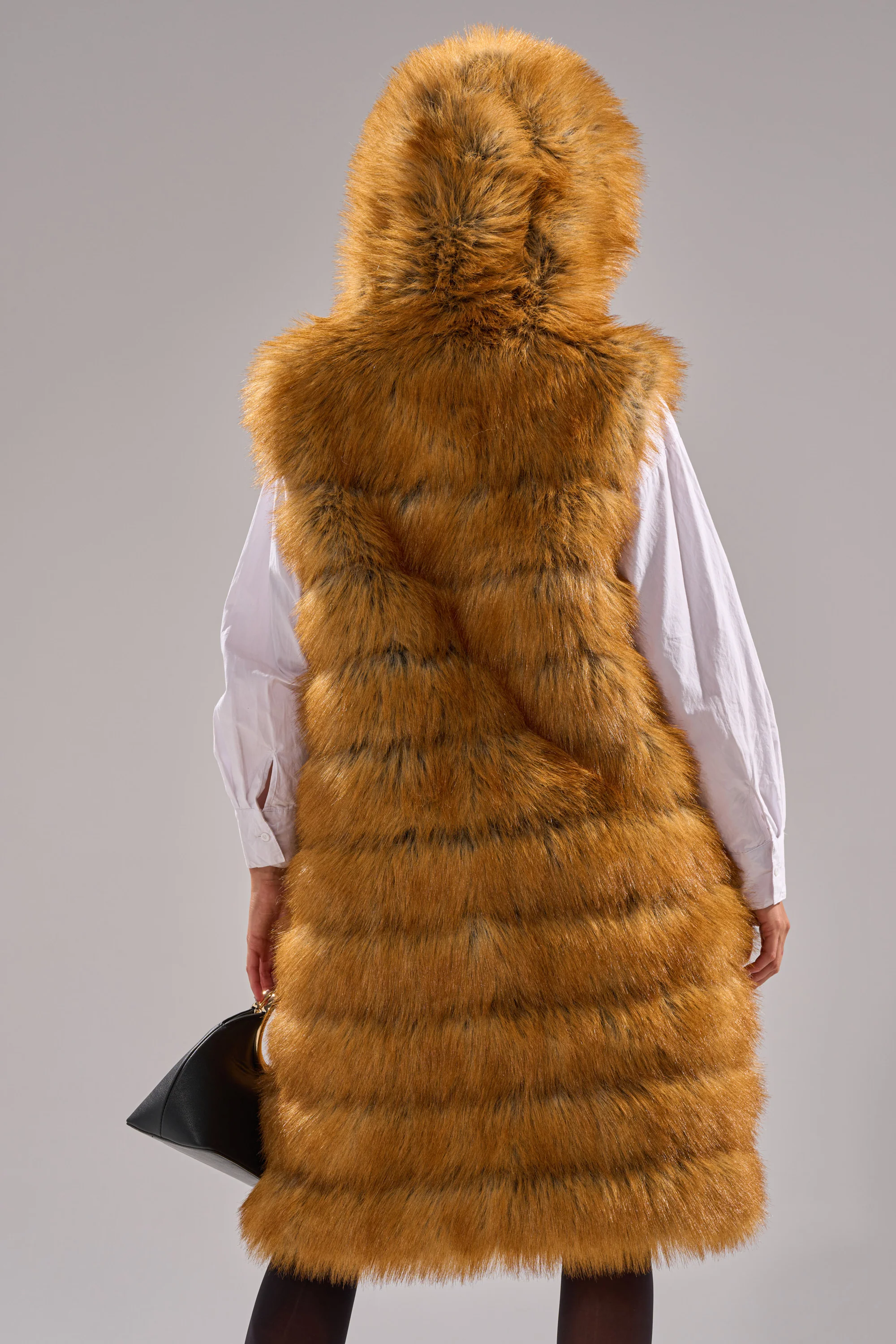 SLY HOODED FAUX FUR VEST - Image 8