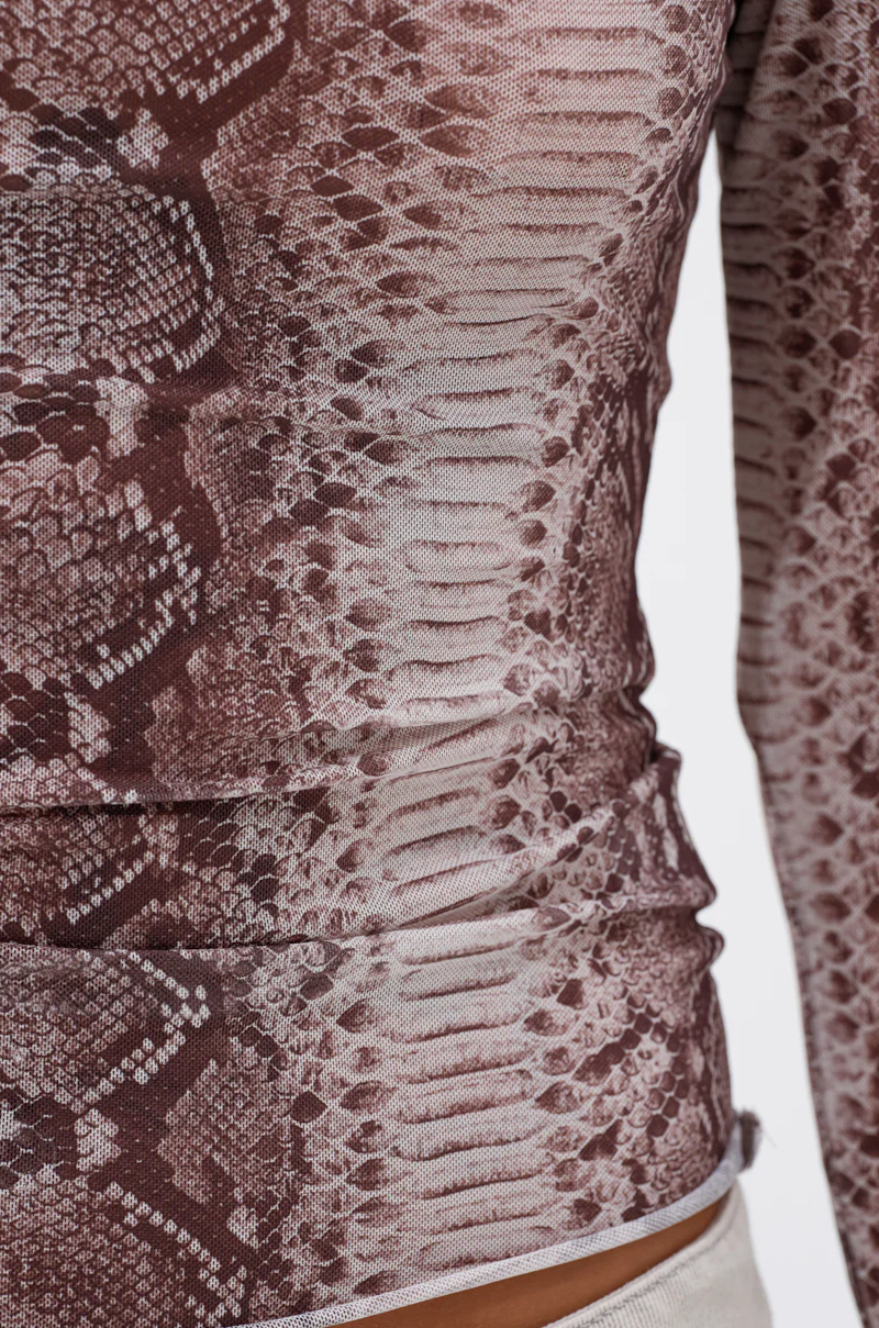 SNAKE CHARMER LONG SLEEVE MESH TOP - Image 7