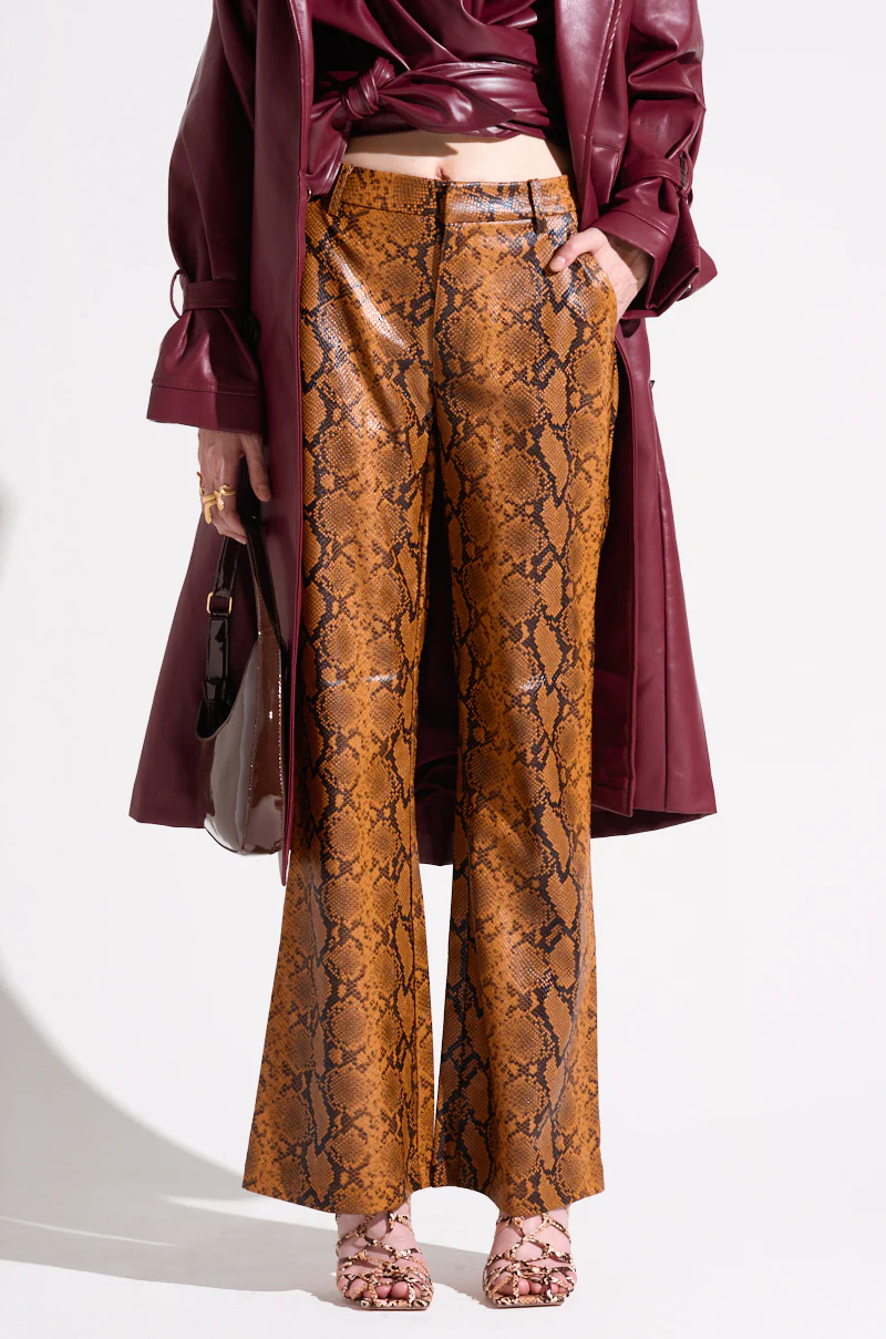 SNAKESKIN STRAIGHT LEG TROUSER - Image 2