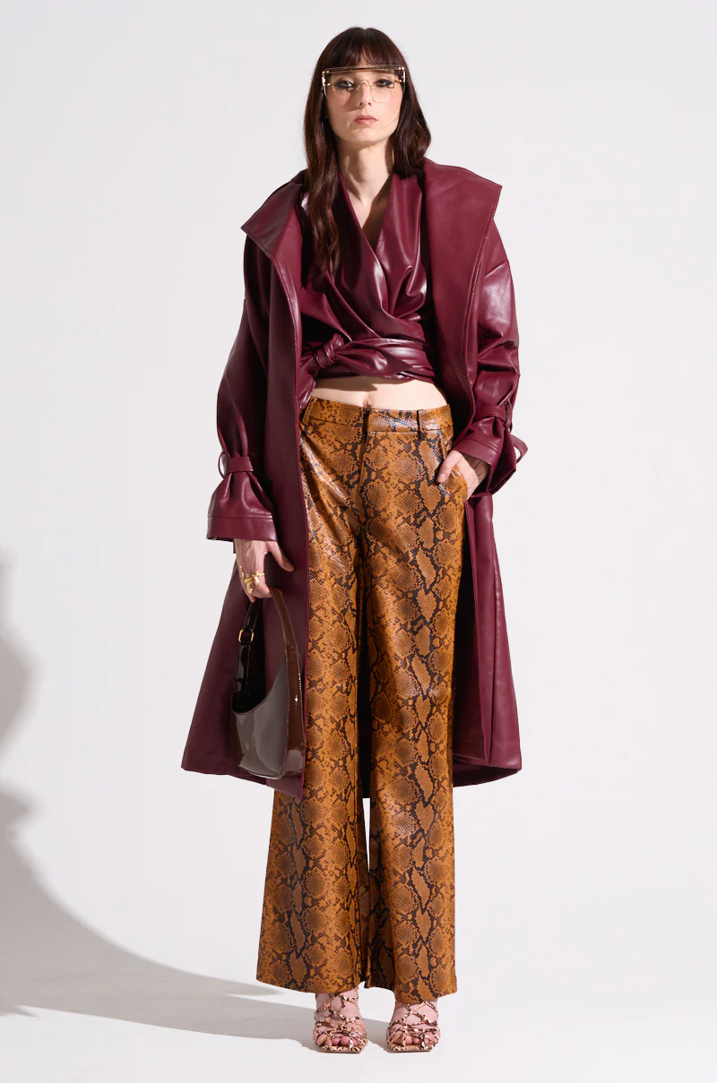 SNAKESKIN STRAIGHT LEG TROUSER - Image 3