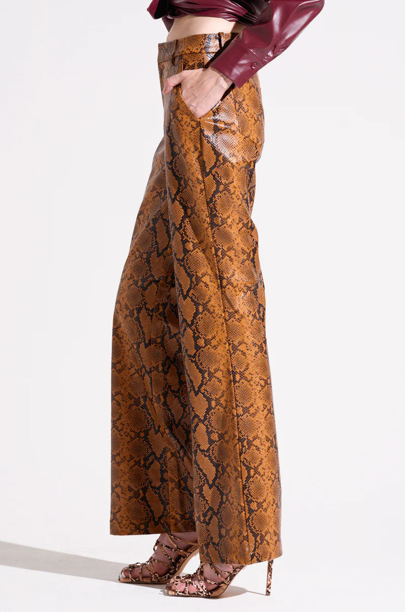 SNAKESKIN STRAIGHT LEG TROUSER - Image 4