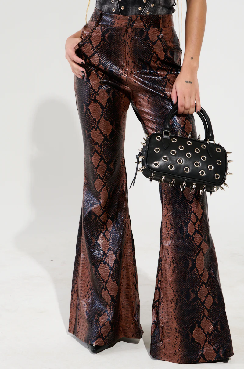 SNAKESKIN PRINCESS PU TROUSER - Image 2