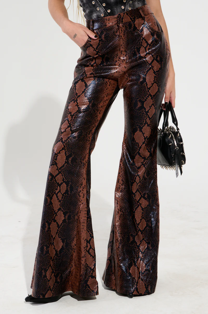 SNAKESKIN PRINCESS PU TROUSER - Image 3